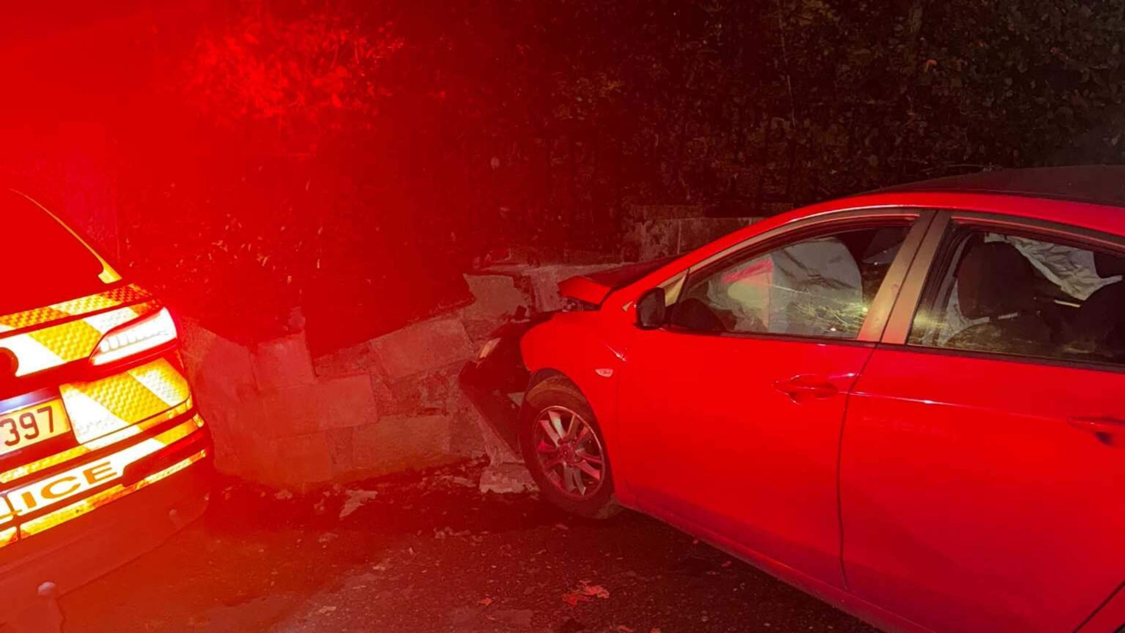 Drunk driver arrested after ramming stolen car into wall during police pursuit