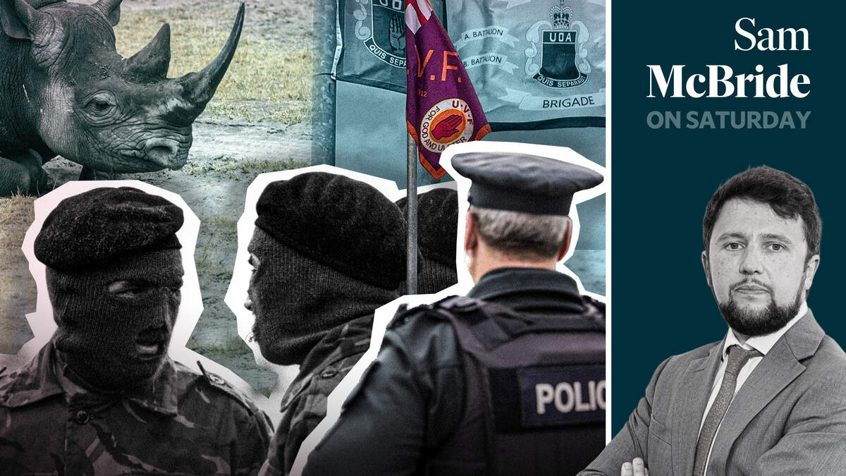 Rhinos, Provos and loyalist terror bosses: Northern Ireland has become the land of the absurd where words have lost their meaning