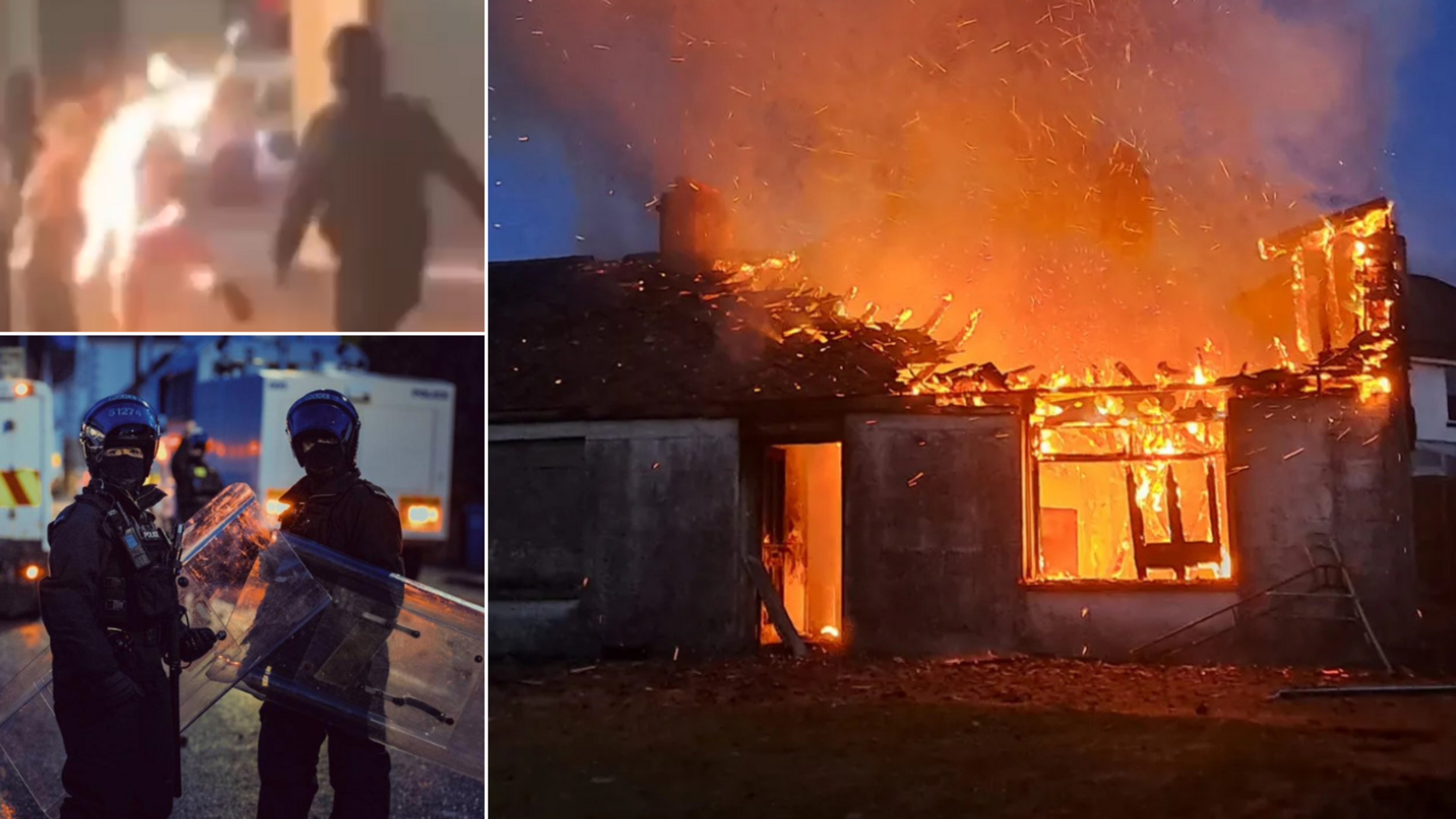 Racist riots continue in Northern Ireland after stabbing, with homes attacked and vehicles burned