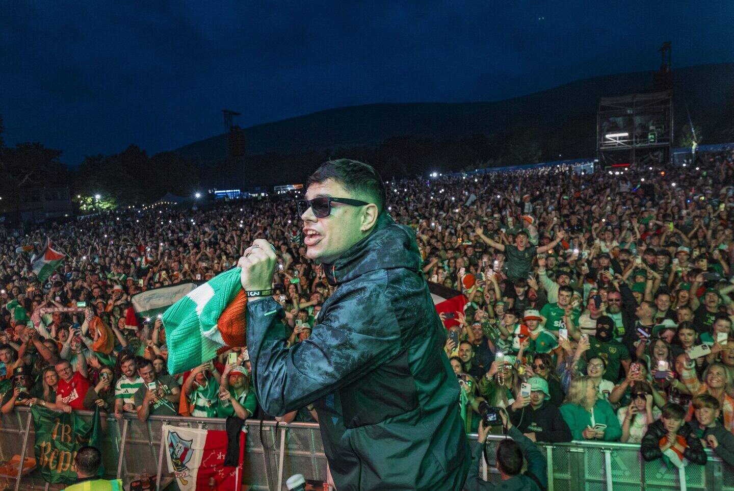 Kneecap rapper Móglái Bap makes surprise Féile appearance leading crowd ...