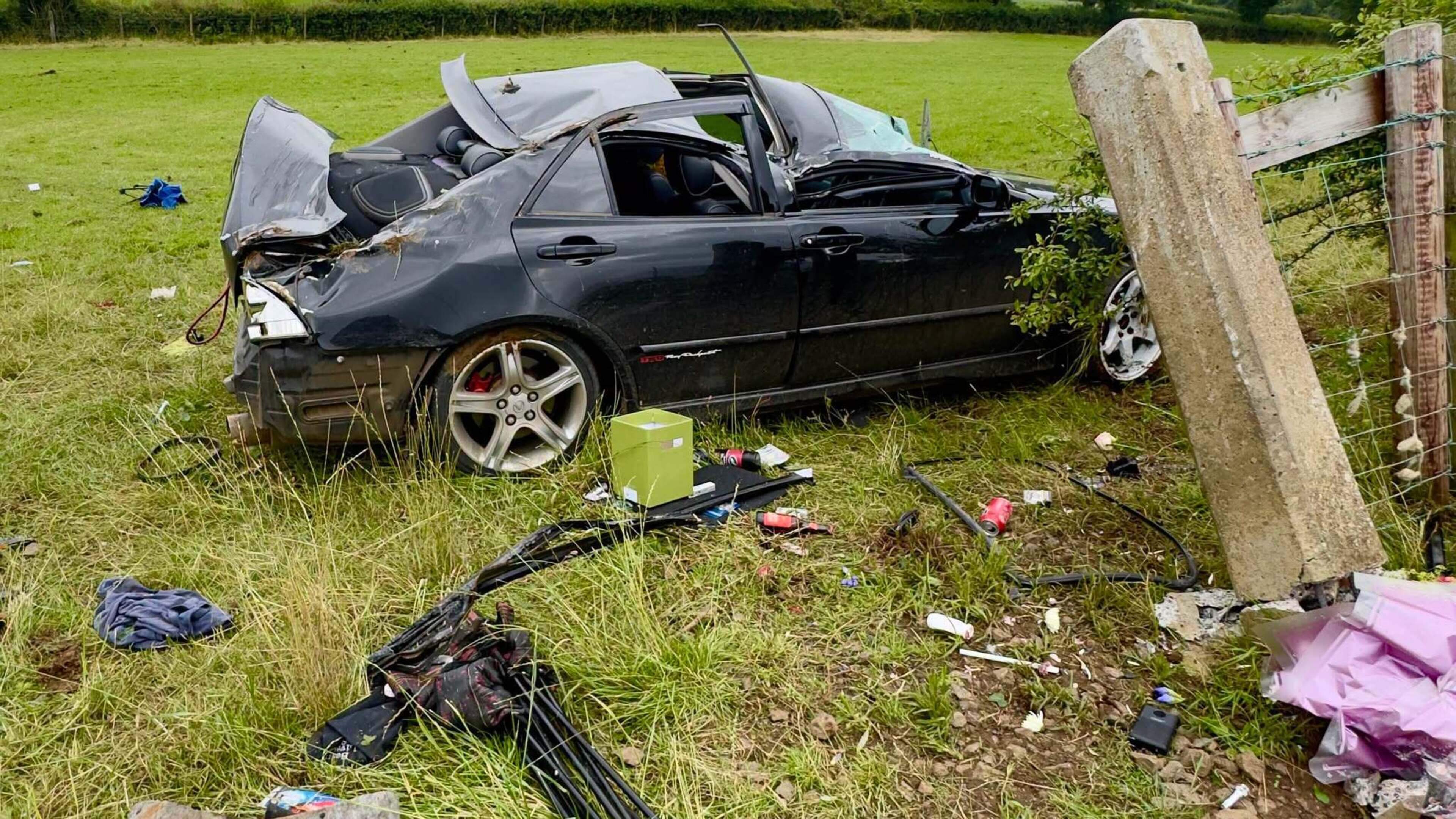 ‘Miracle’ escape as man thrown through sunroof in single-vehicle crash