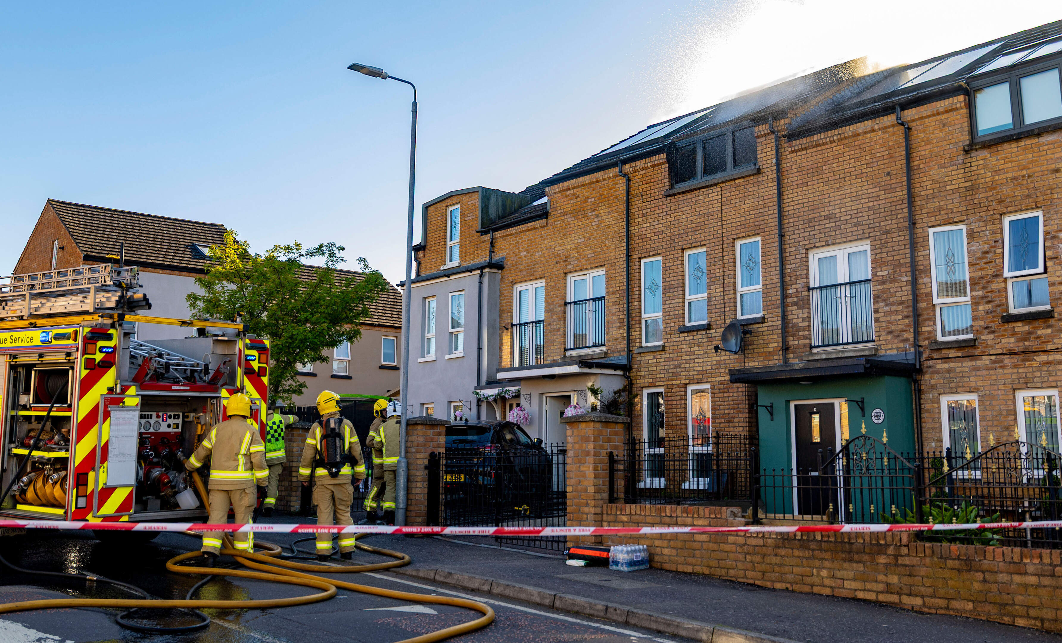 Firefighters battle house fire in north Belfast