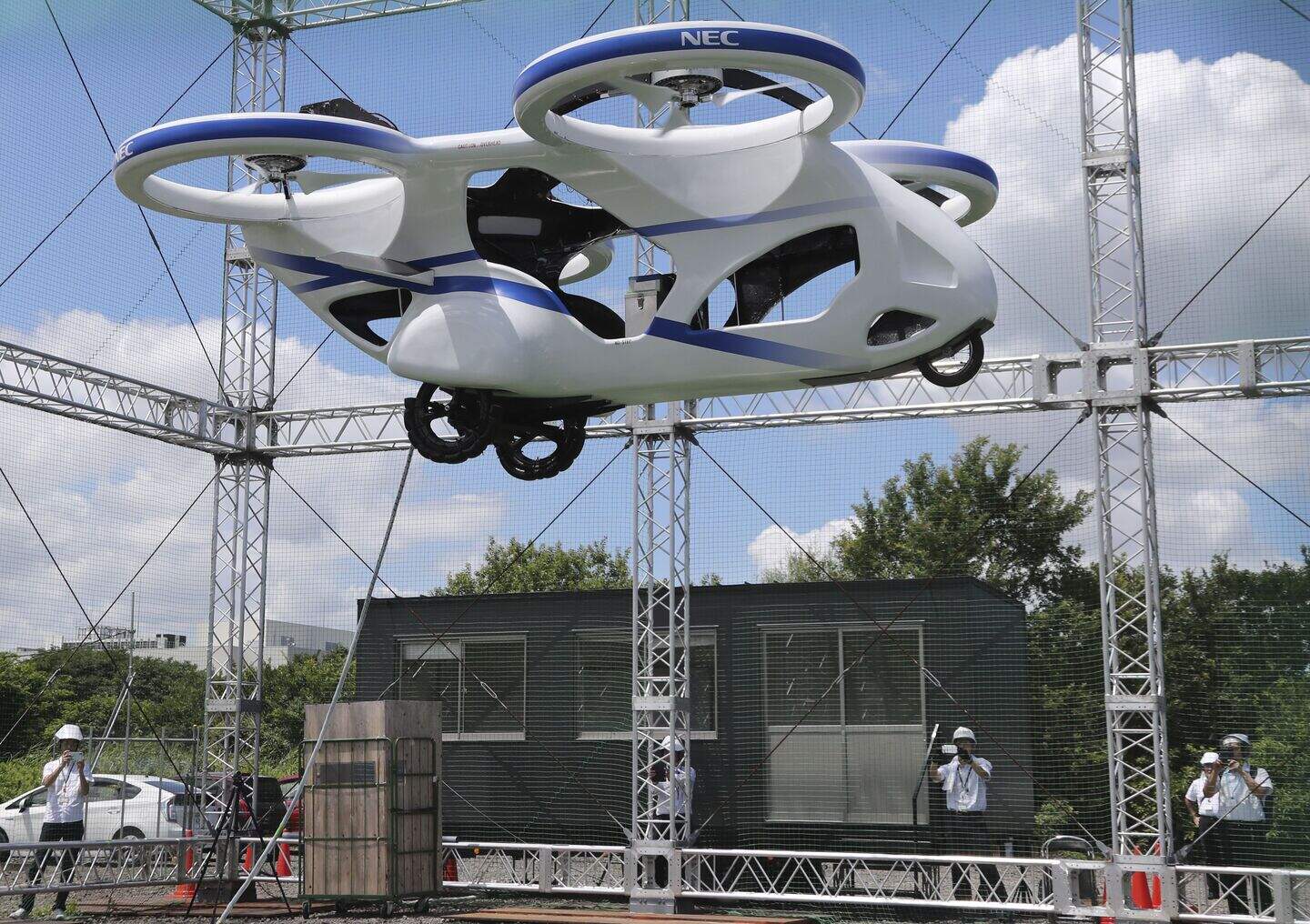 Flying car hovers for one minute during Japanese demonstration ...
