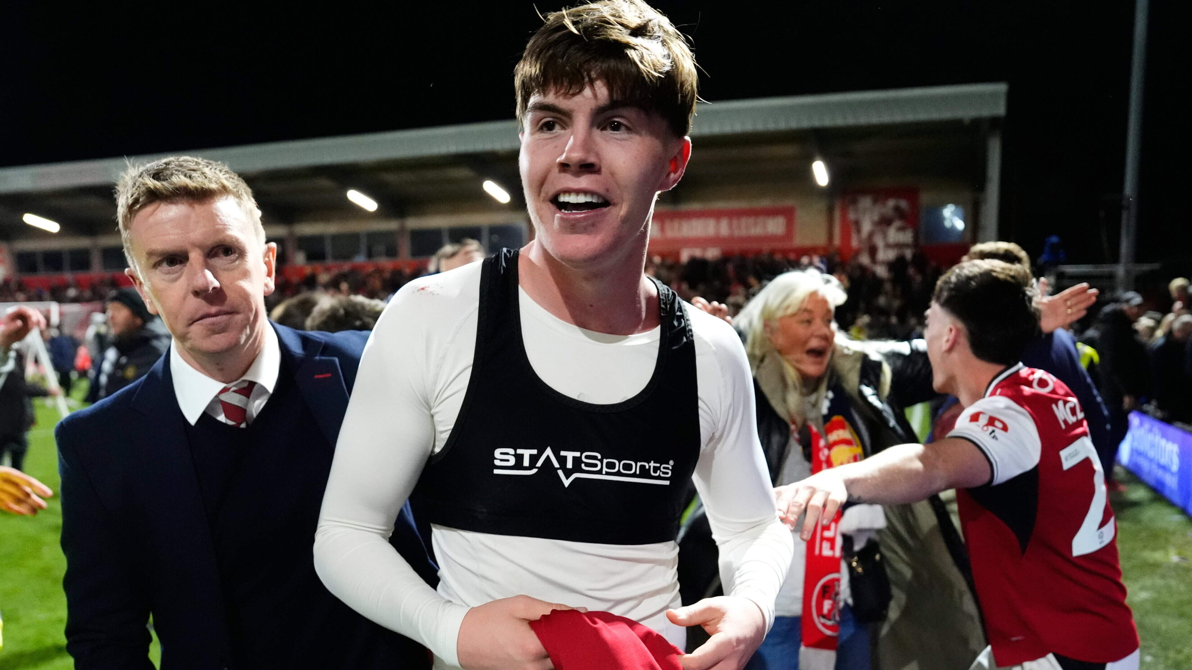 ‘Hit top corner and run like f***’: Sky Sports apologise after Belfast teenager’s reaction to dumping Arsenal out of Carabao Cup