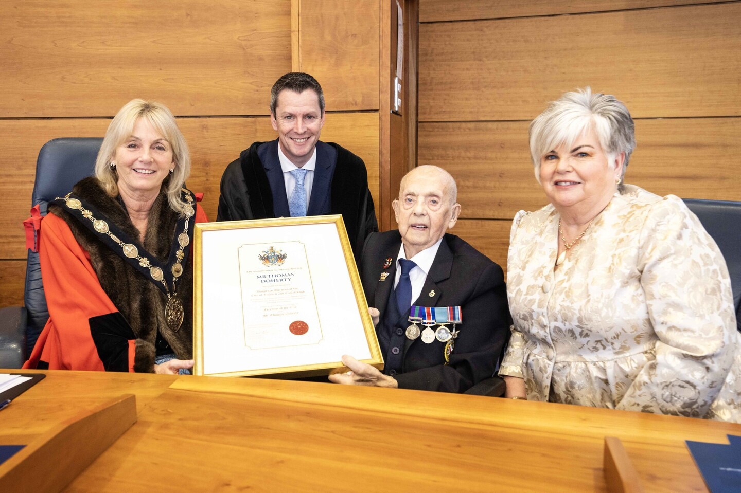 ‘It means a great deal’: RAF veteran (99) ‘humbled’ by Freedom of City ...