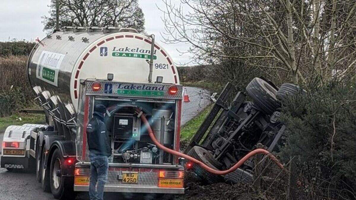 Killen: Lorry overturned in Co Tyrone incident | Belfast Telegraph