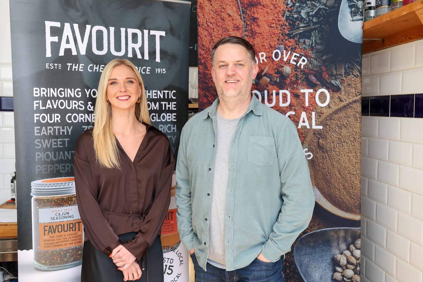 Sarah Kennedy, Favourit (left) and Colm Oates of The Garrick Bar
