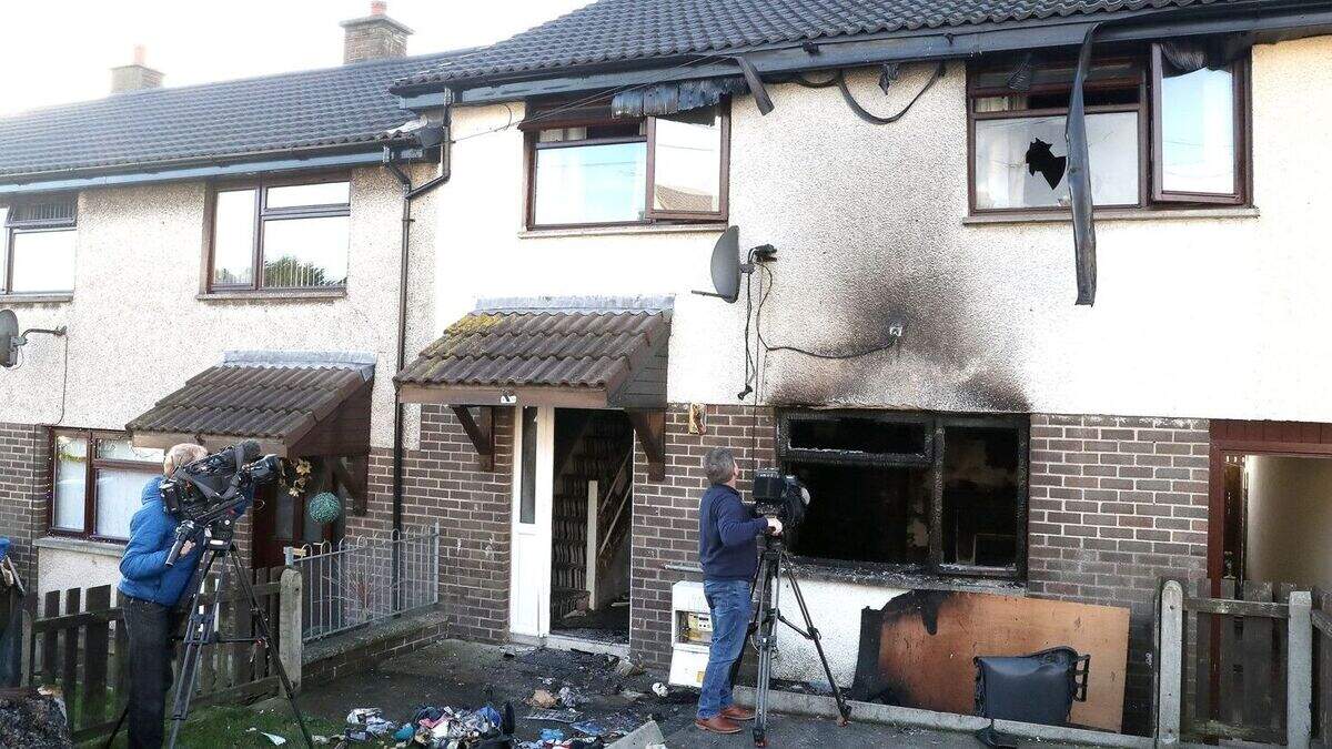 Photos: Images show house gutted in Larne after wheelie bin set on fire ...