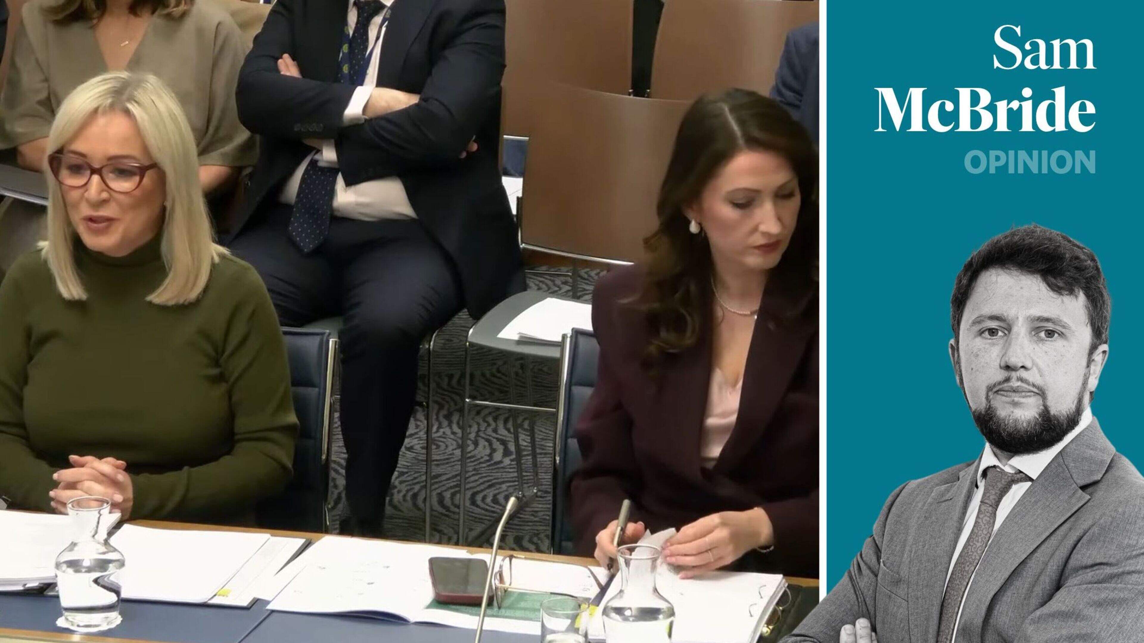 Stormont descends into chaos as Michelle O’Neill walks out and Emma Little-Pengelly left unable to continue