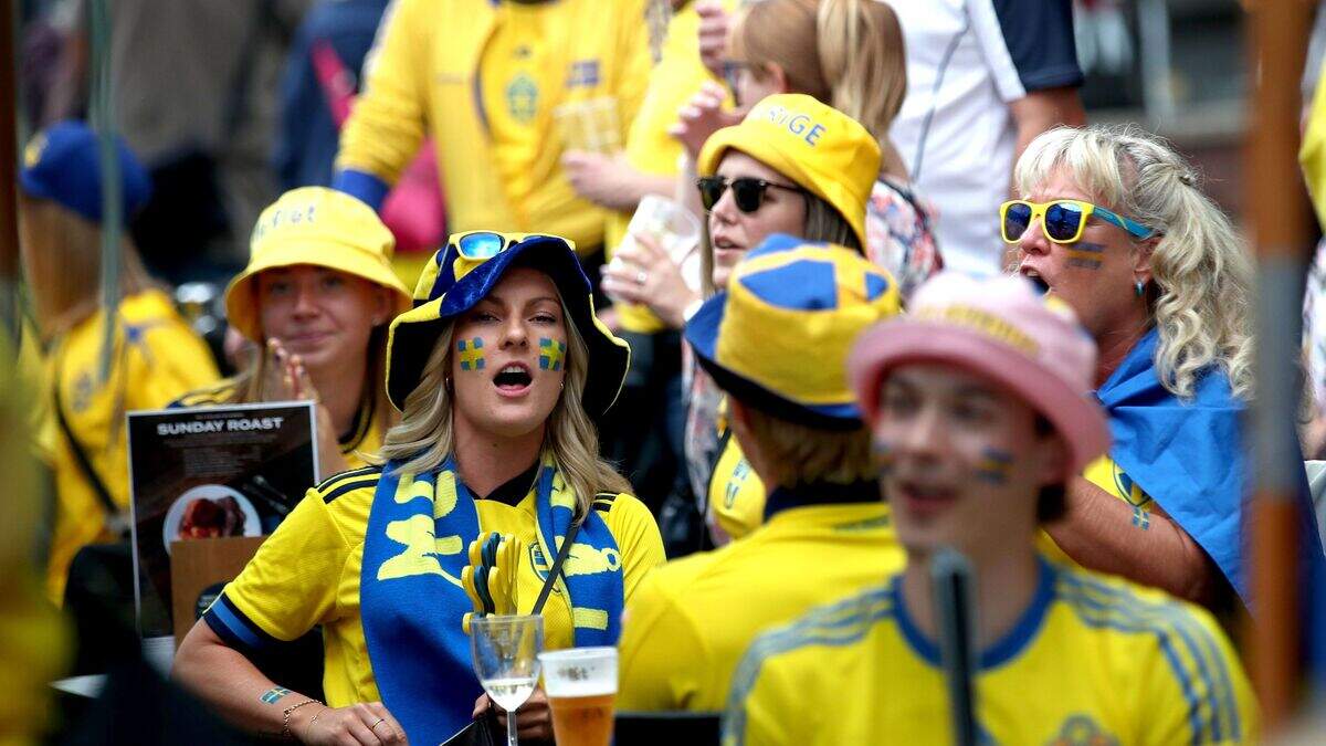 Sweden fans in full voice in Sheffield ahead of semi-final showdown ...