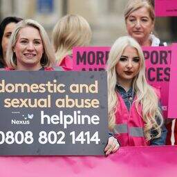 Women march in Belfast to highlight struggles faced by male victims of ...
