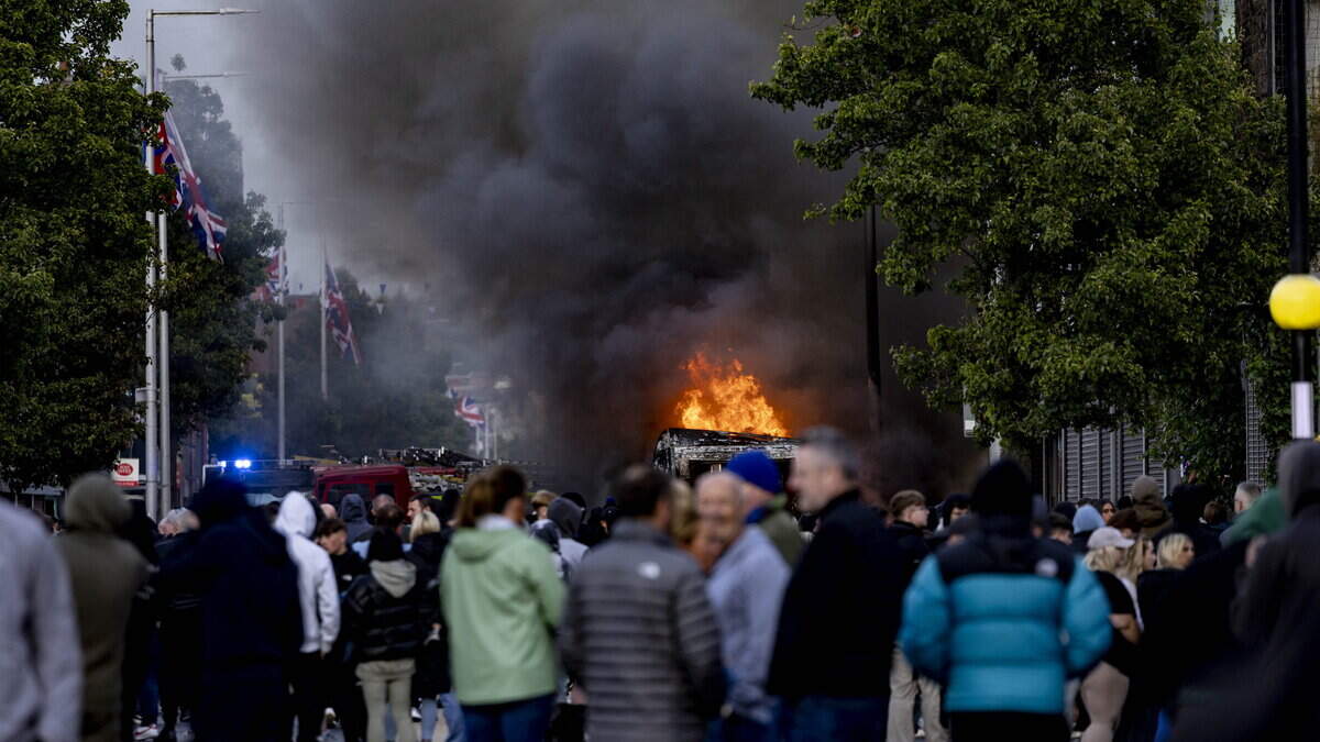 Glider set on fire and missiles launched at police as protests lead to disruption and violent scenes across NI