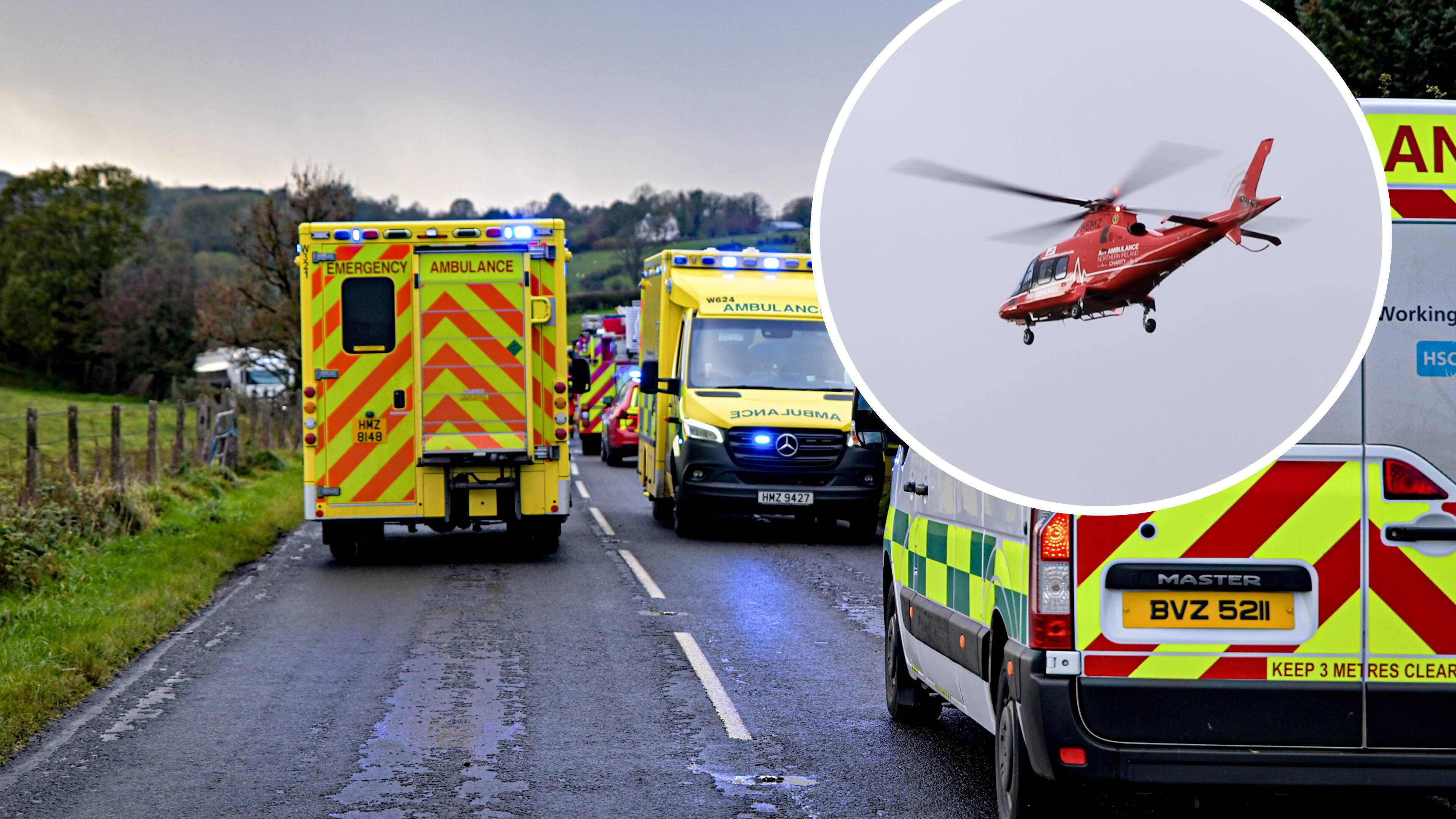 Air Ambulance scrambled to serious three-car collision in Co Tyrone