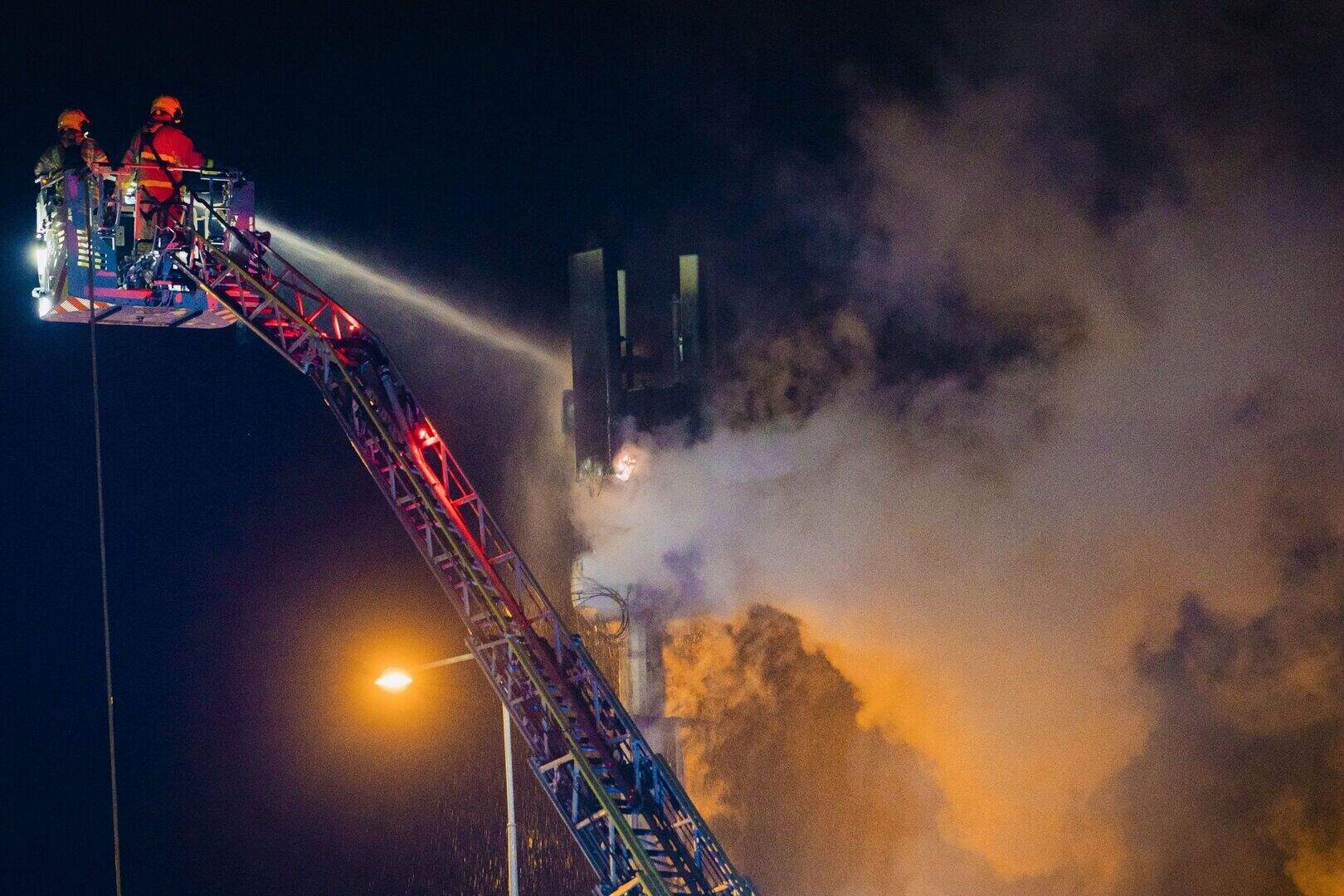 Distillery Street: Firefighters tackle blaze at 5G mobile mast in west ...