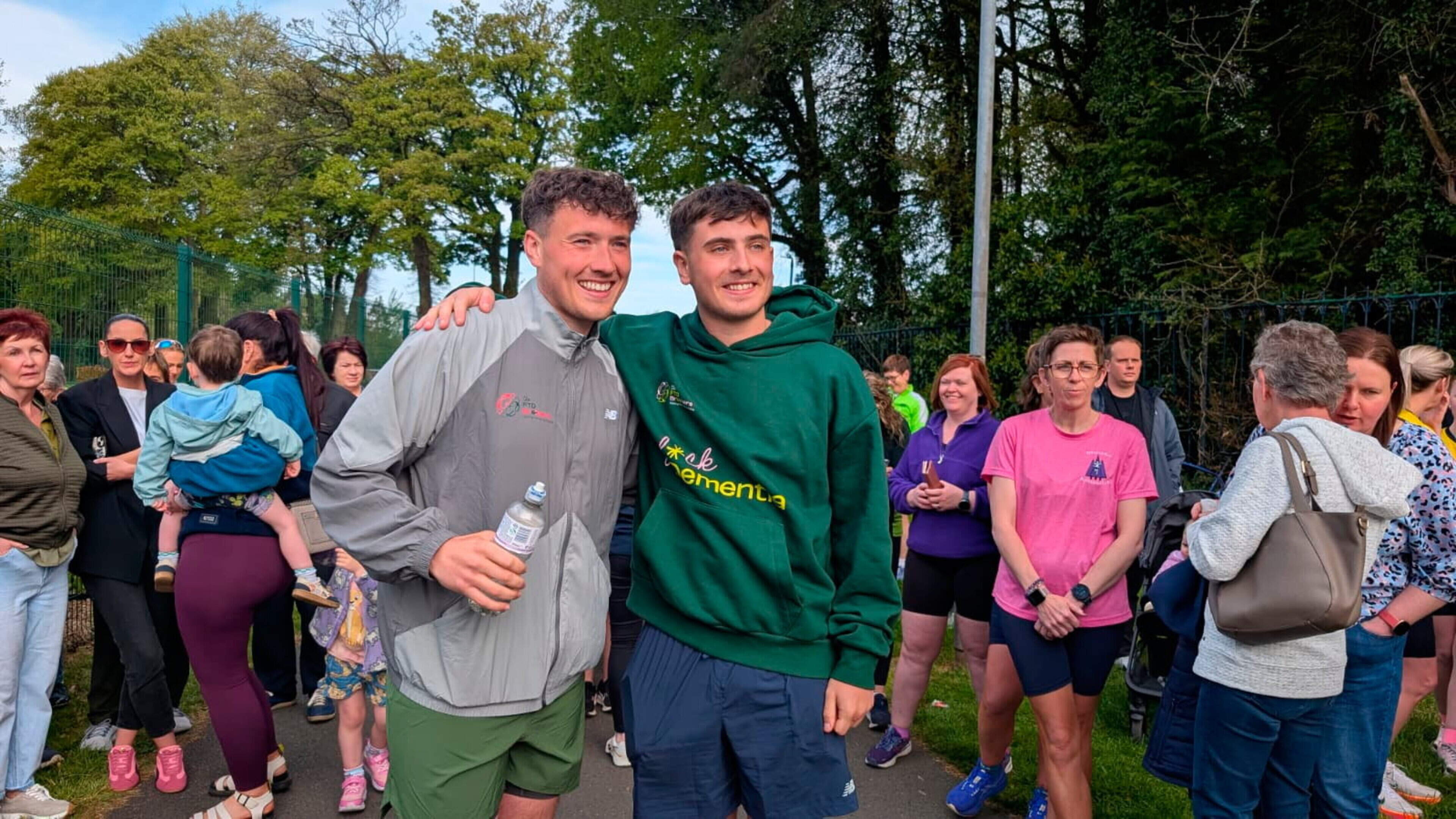 ‘The Fridge Man’ leaves appliance in London as brothers ‘keep her lit’ on NI stage of 33 marathons in 33 days for dementia cure