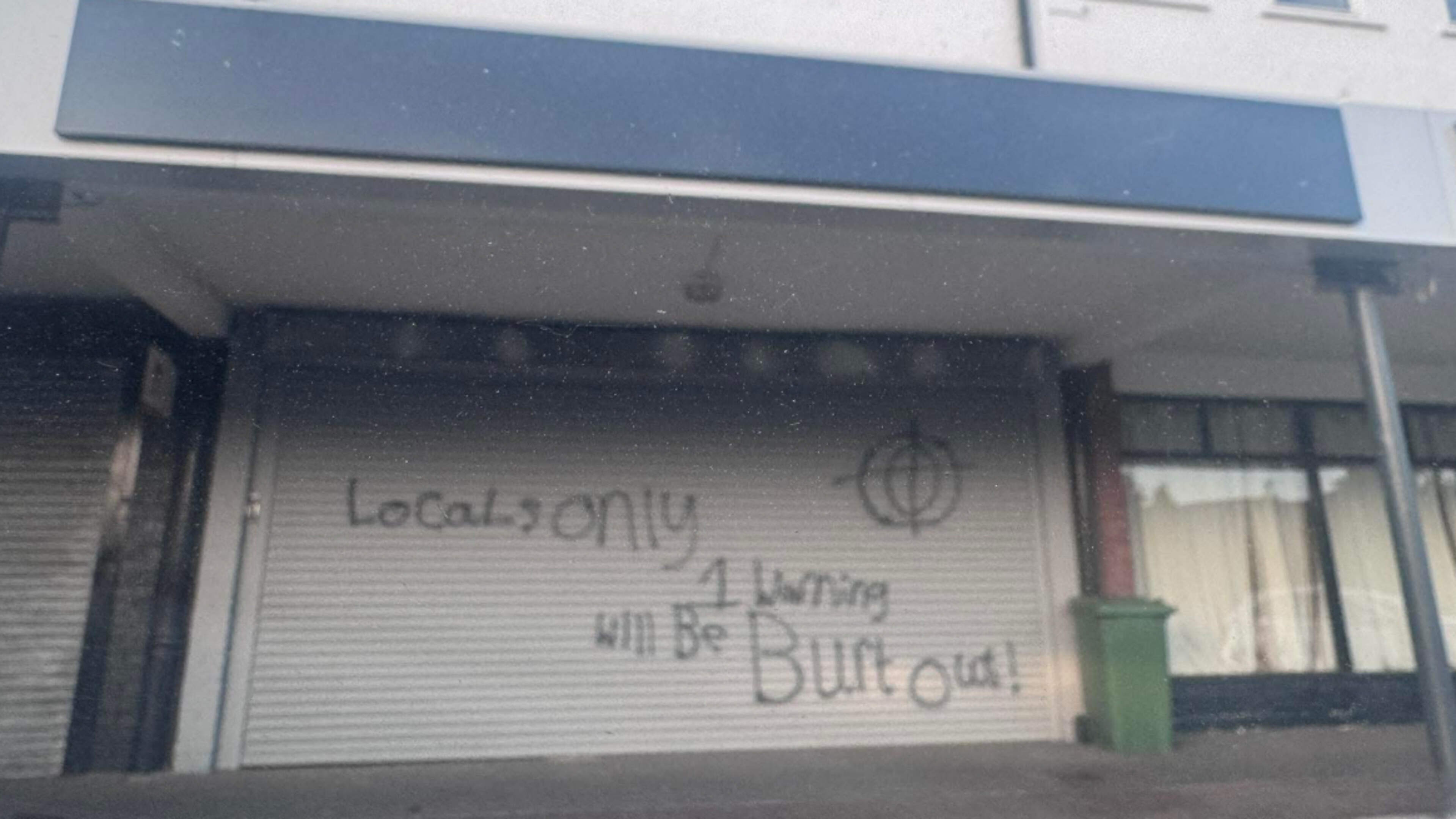 ‘Hate-filled’ graffiti condemned in Newtownabbey as PSNI probe racially motivated attack on shop front