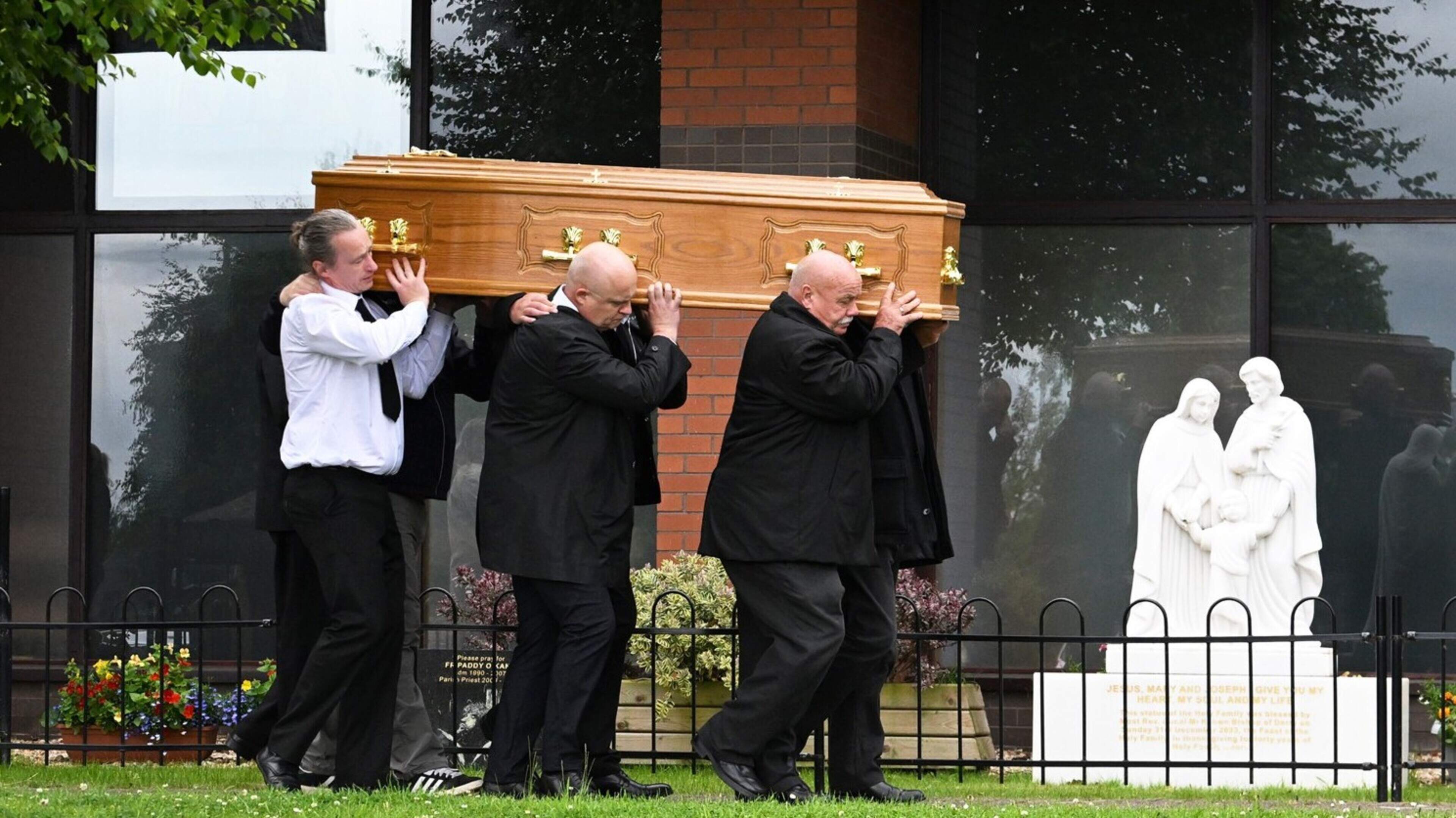 ‘I see a man that couldn’t be broken’: Daughter’s tribute as Bloody Sunday survivor Mickey Bridge laid to rest