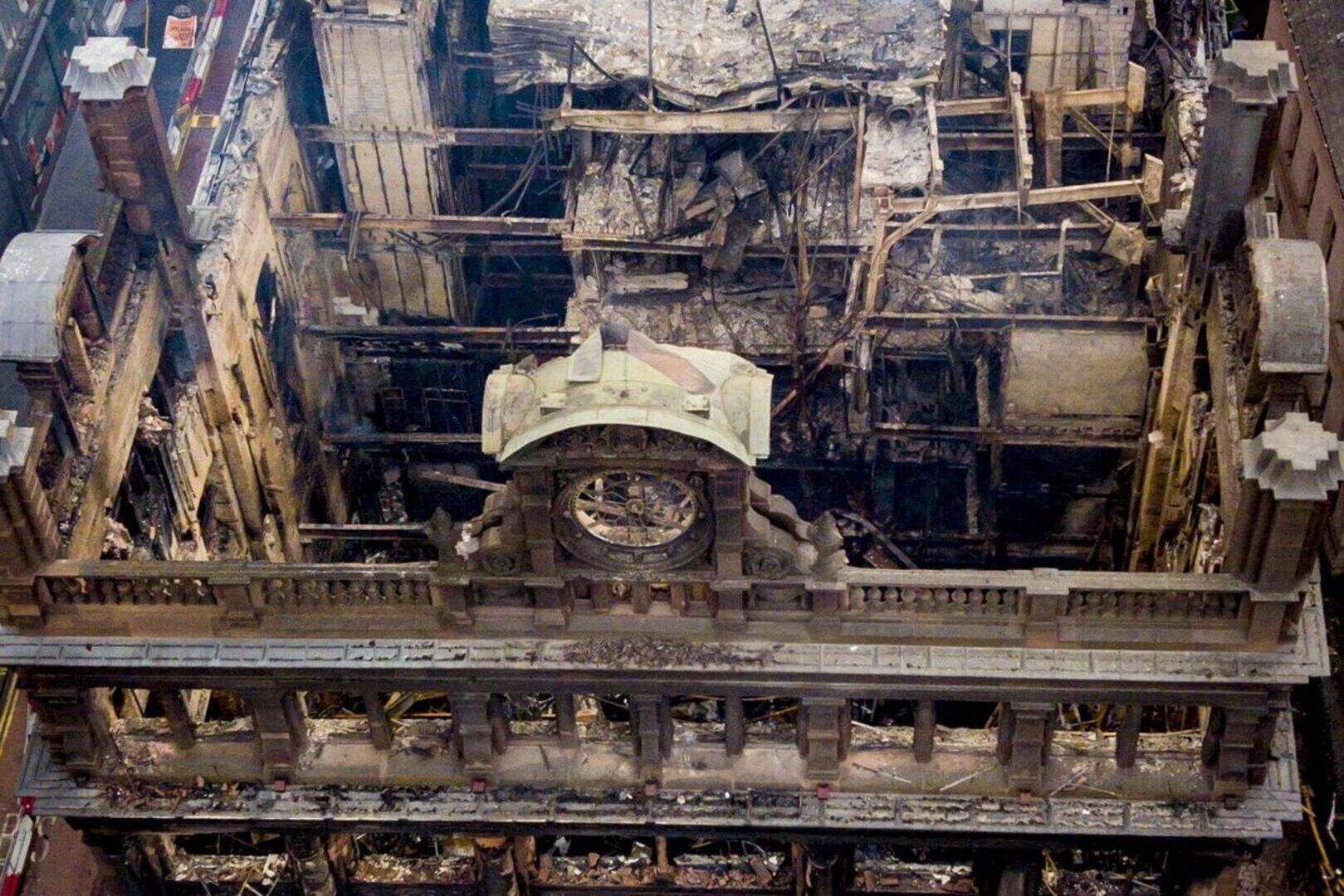 Aerial view of the damage to Primark building following fire [Photos ...