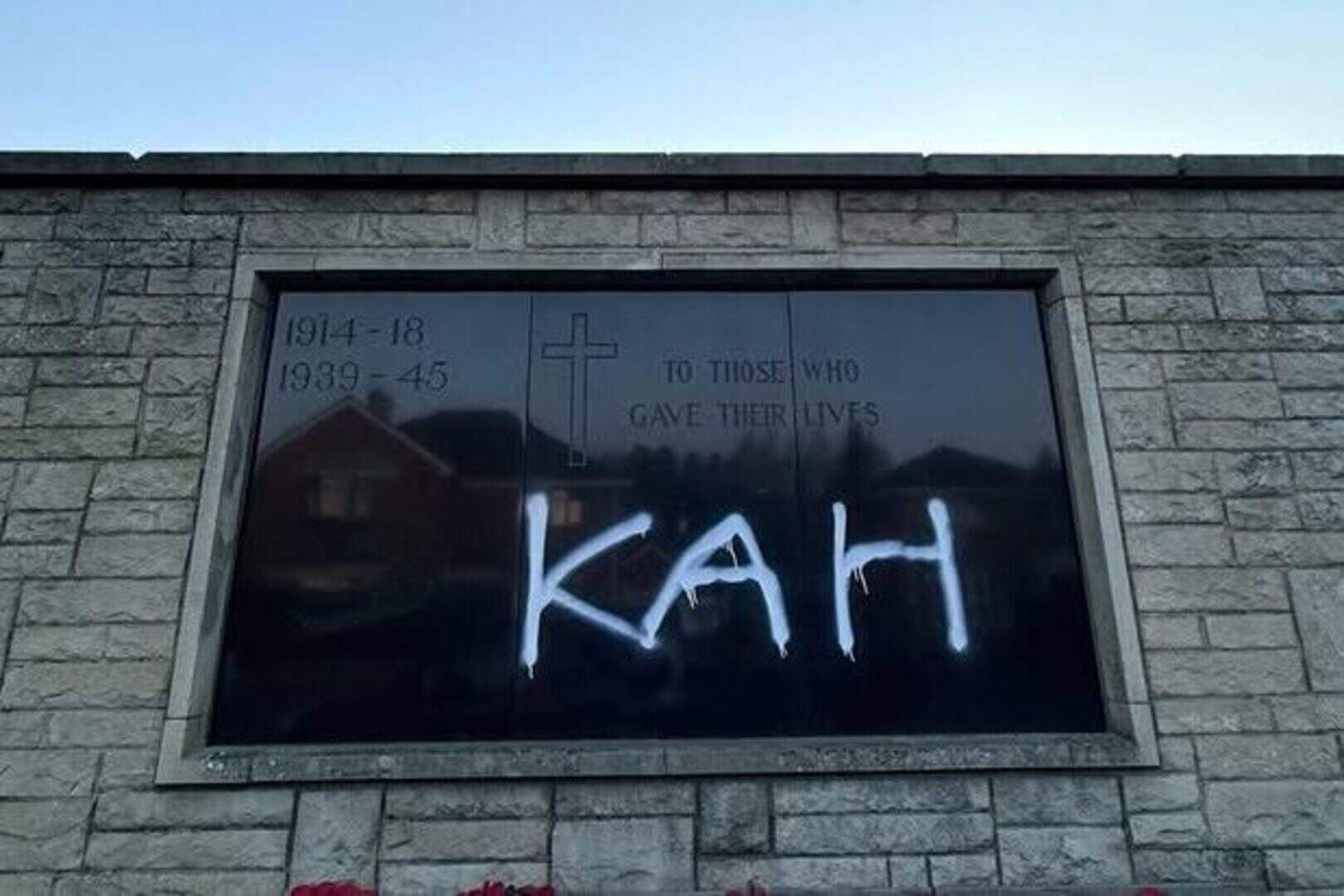 Anger as graffiti attack on Strabane war memorial treated as sectarian ...