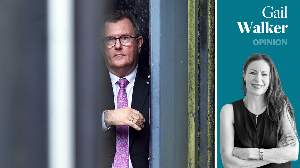 Suddenly Jeffrey Donaldson, the politician as well as the man, is hollowed out in front of your eyes