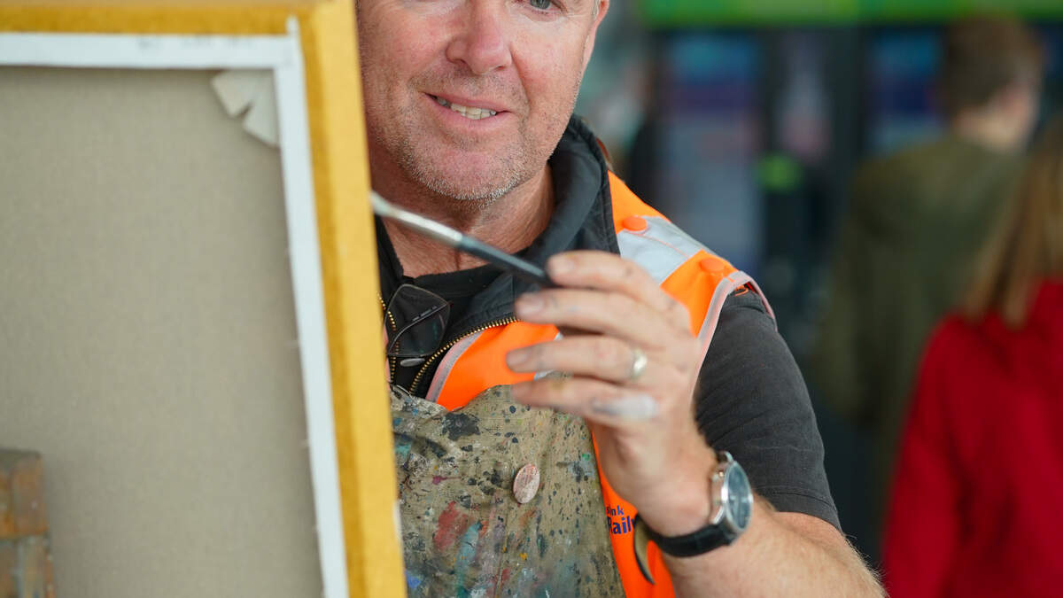 ‘My biggest worry was that I would never paint again’: Translink artist-in-residence hails accessible transport hub after partial sight loss