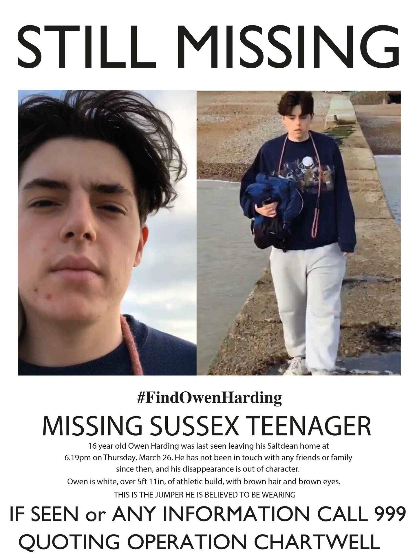 CCTV images released as search for missing teenager Owen Harding ...