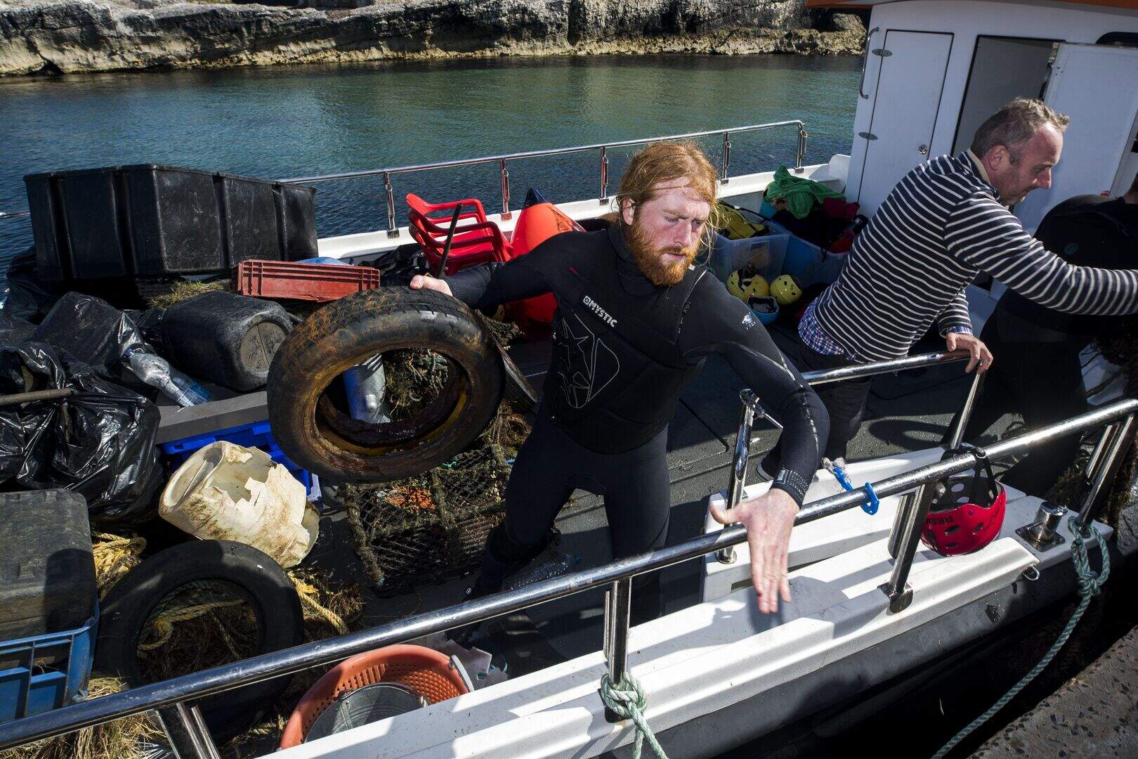 Tractor tyres among items cleared from Giant’s Causeway coastline ...