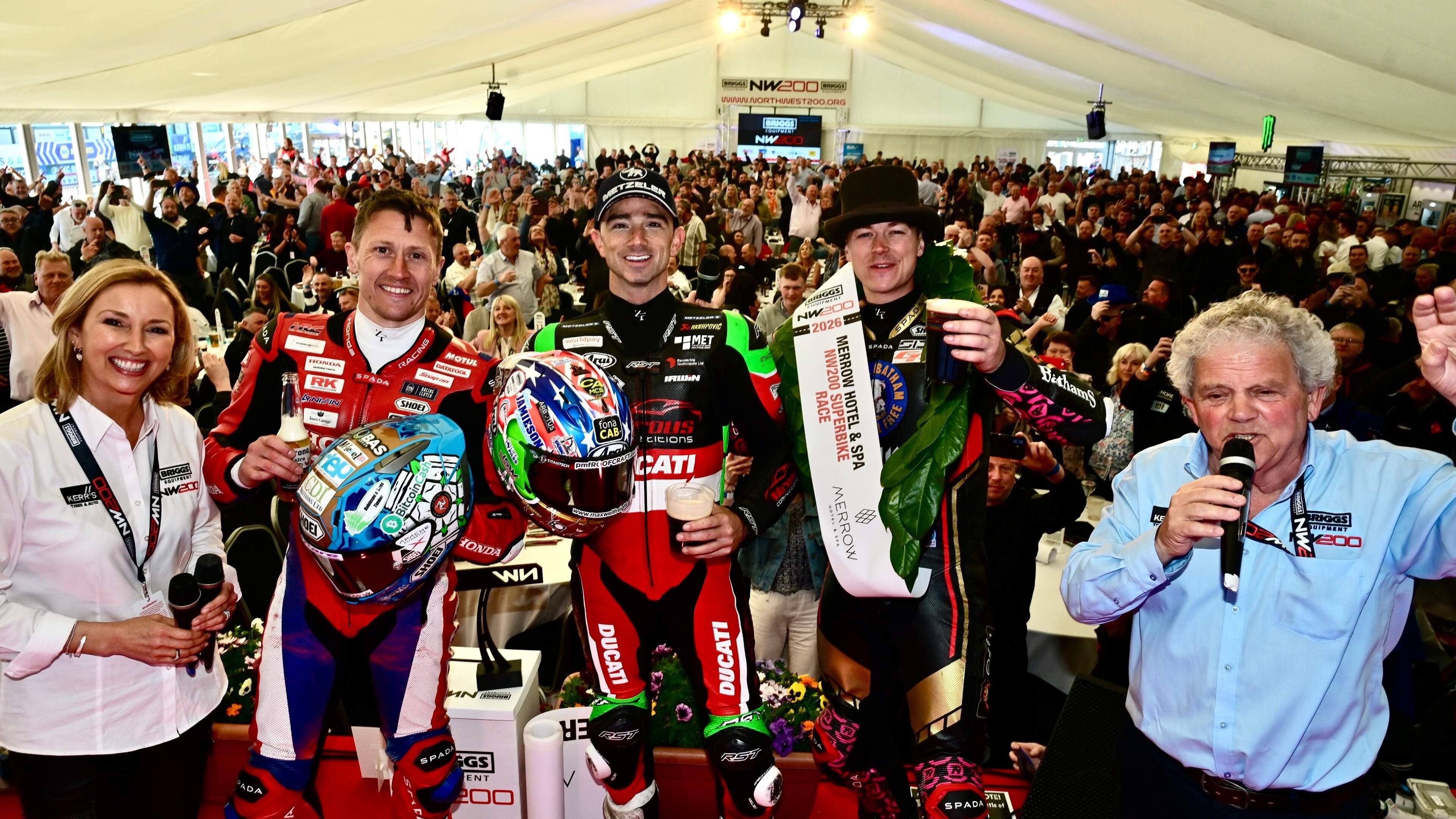 Show-stopper Storm Stacey’s delightful double gives North West 200 much-need lift after tragic week on north coast