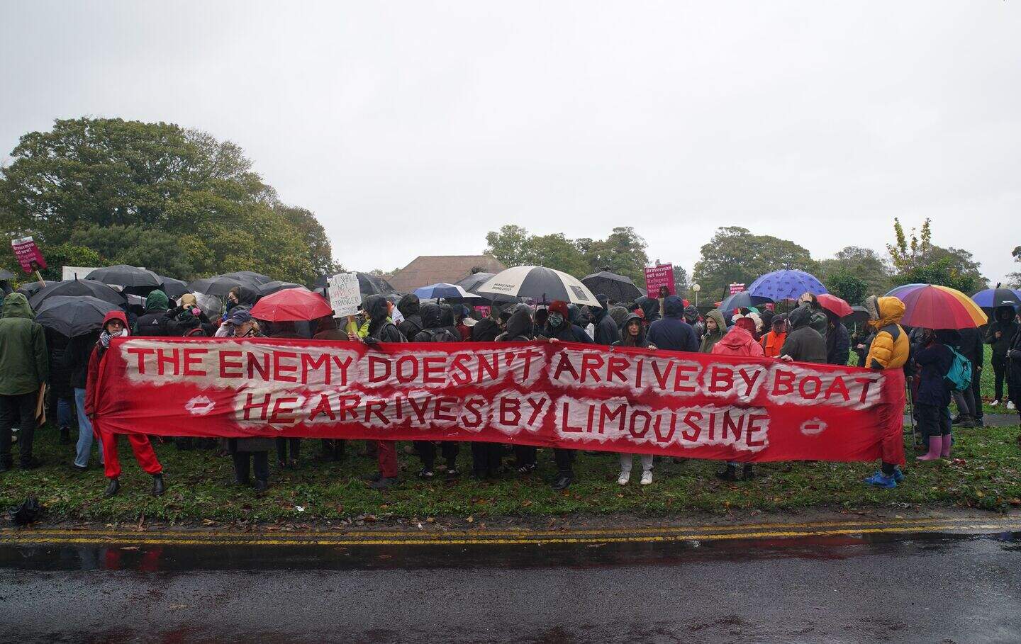 ‘Shut Manston down’ – hundreds protest outside migrant centre in ...