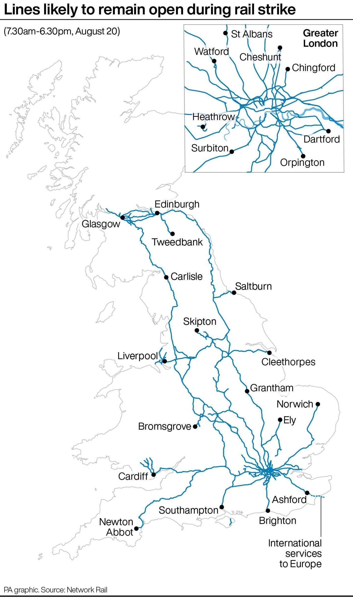 More travel misery for rail passengers as strike action continues ...