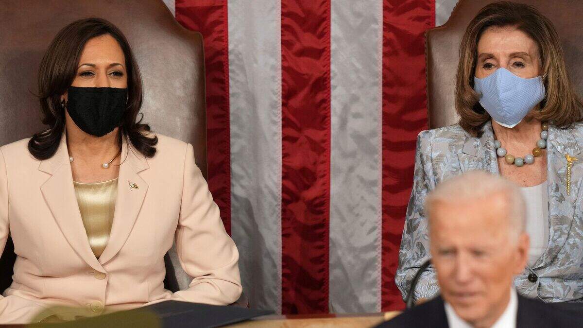 Landmark moment for Kamala Harris and Nancy Pelosi during Joe Biden ...