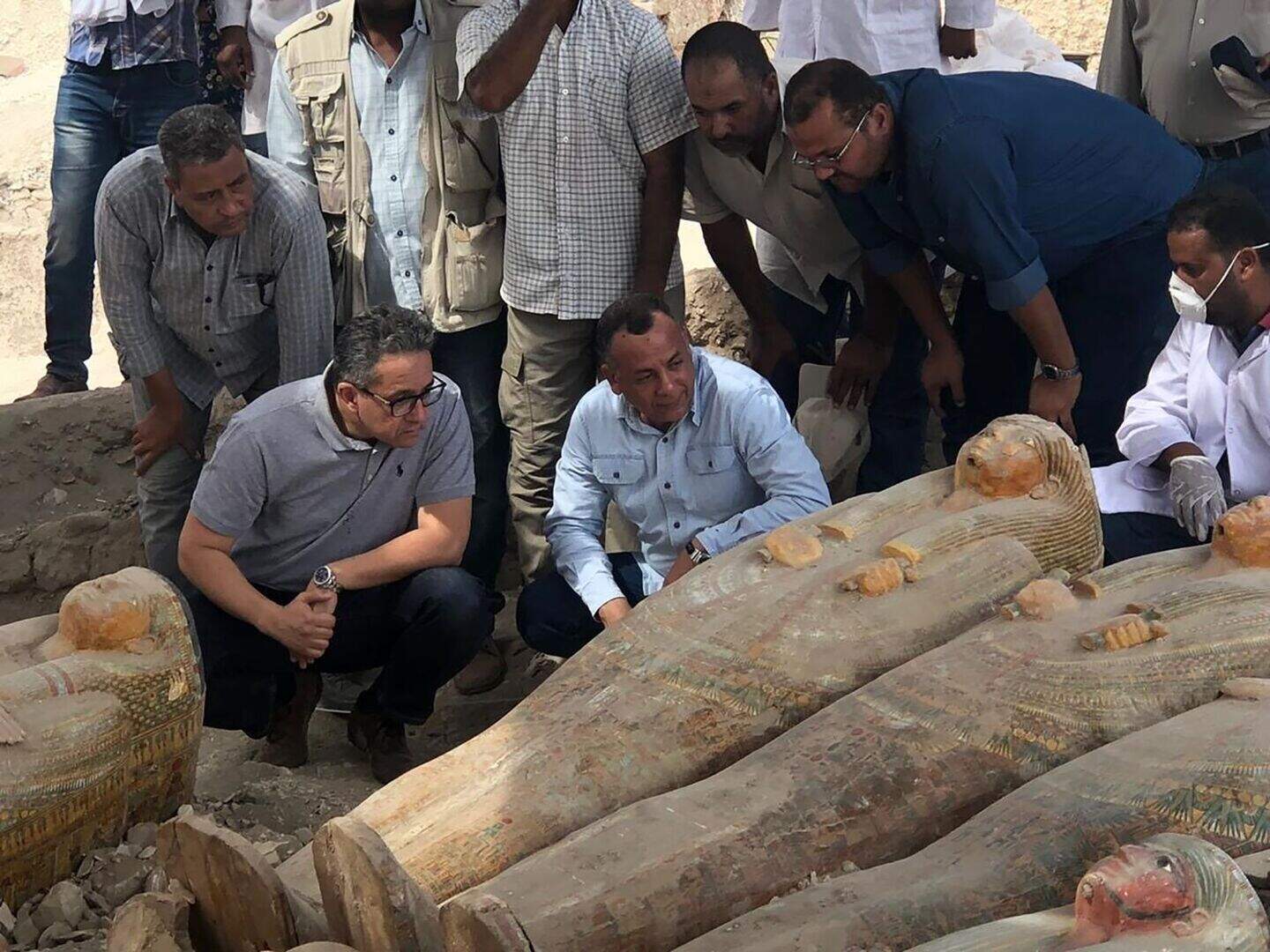 Egypt announces discovery of ancient coffins at site in Luxor | Belfast ...