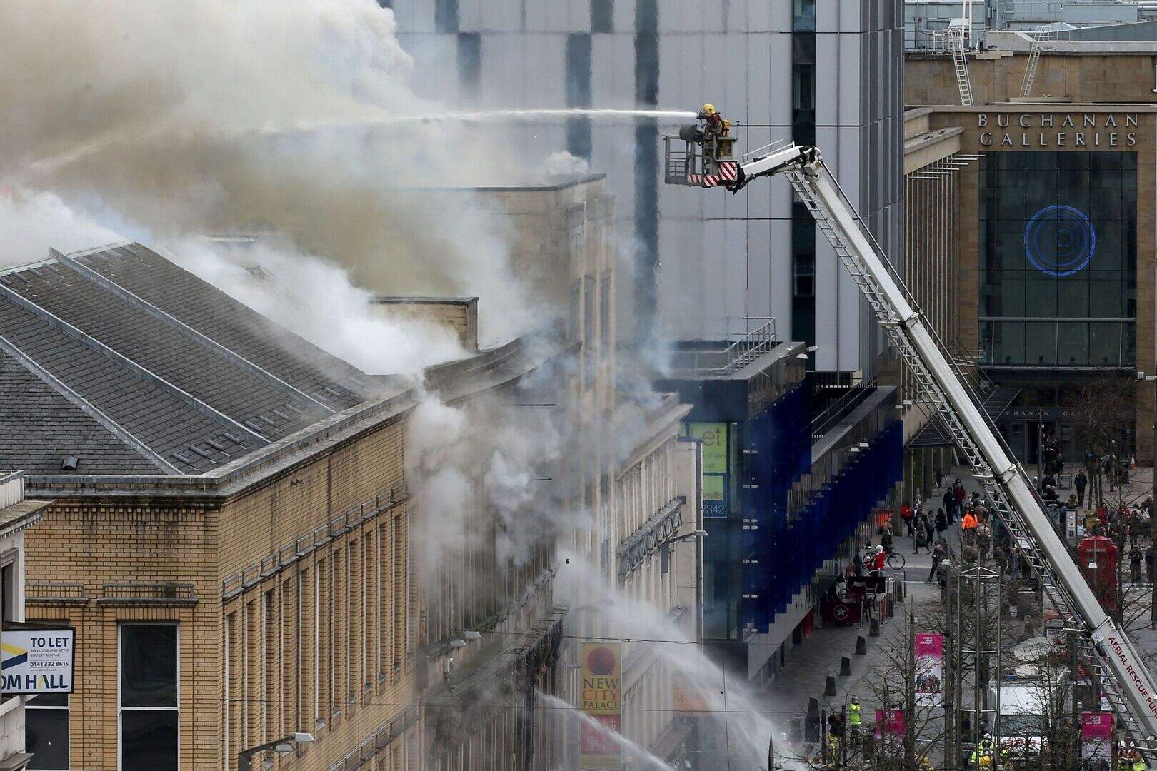 Demolition work begins after Glasgow fire | Belfast Telegraph