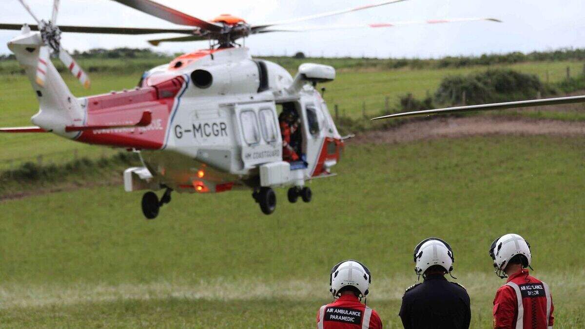 Woman airlifted to hospital after being injured jumping into sea off ...