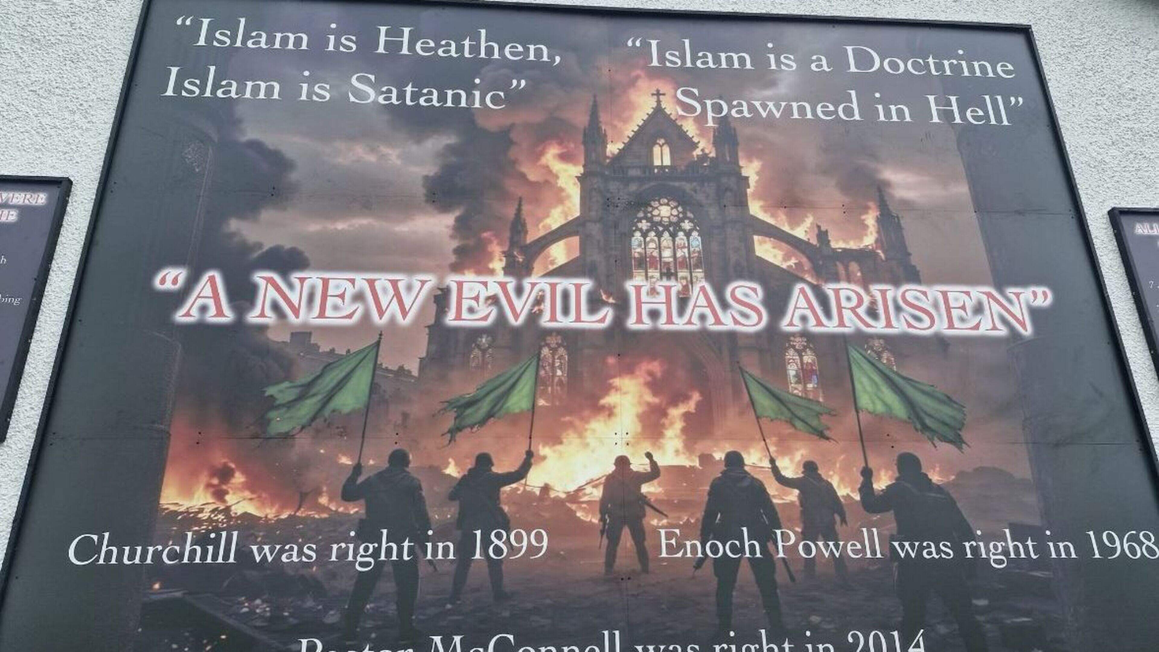 Anti-Islam mural in Newtownabbey being treated as ‘hate incident’