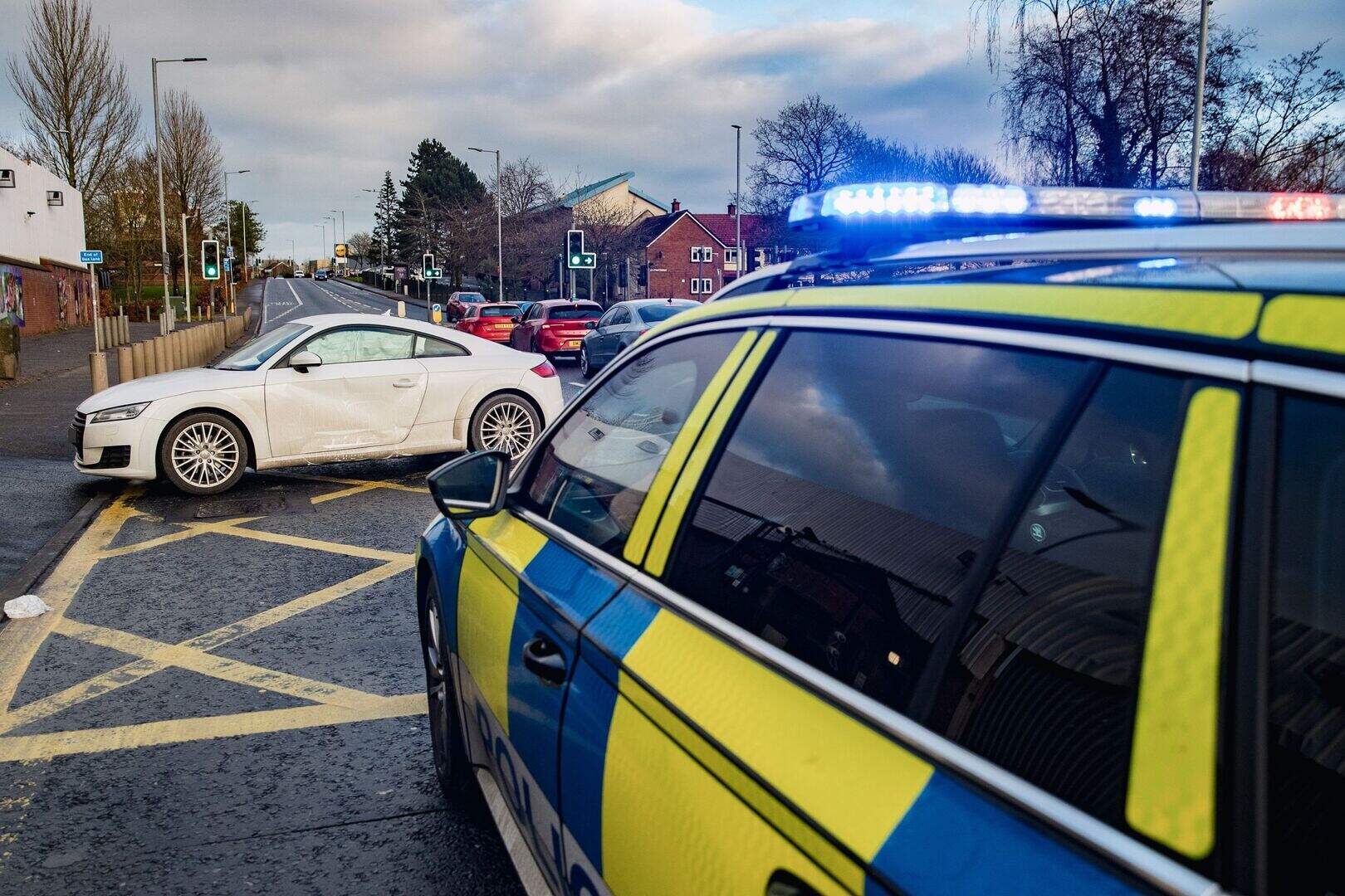 PSNI respond to crash outside police station | Belfast Telegraph