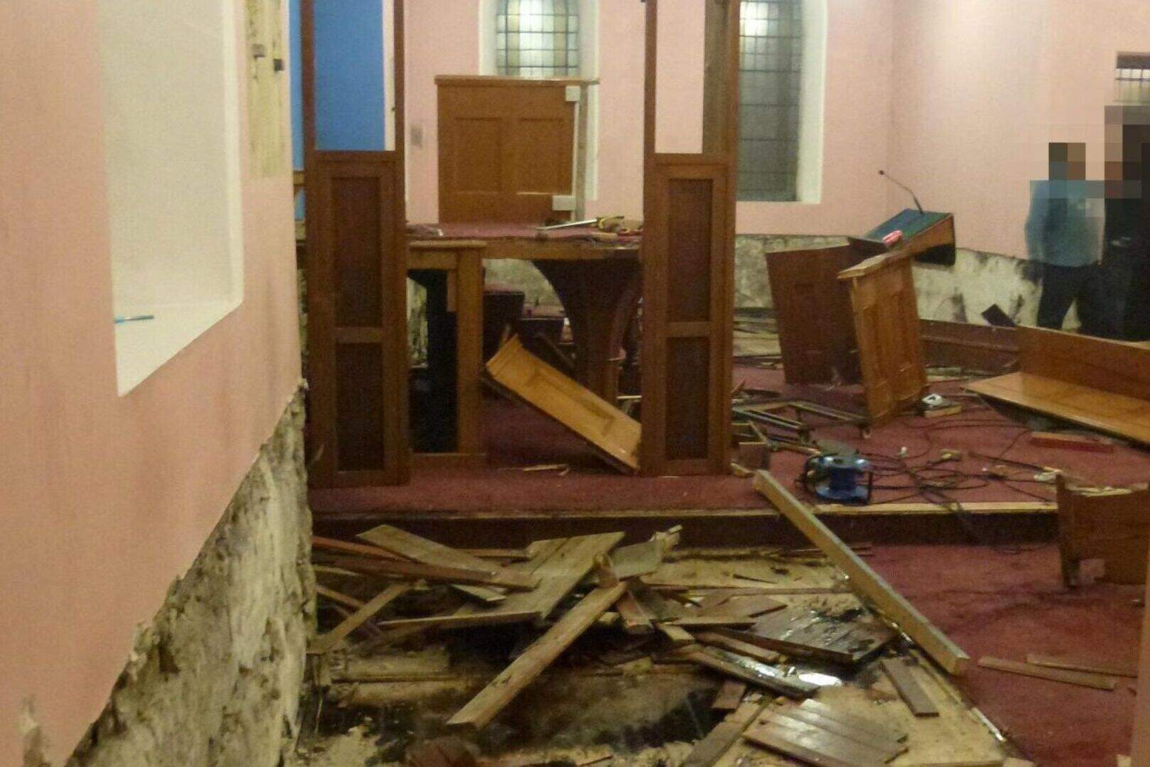 Last-minute protest stops demolition of Straid Congregational Church ...