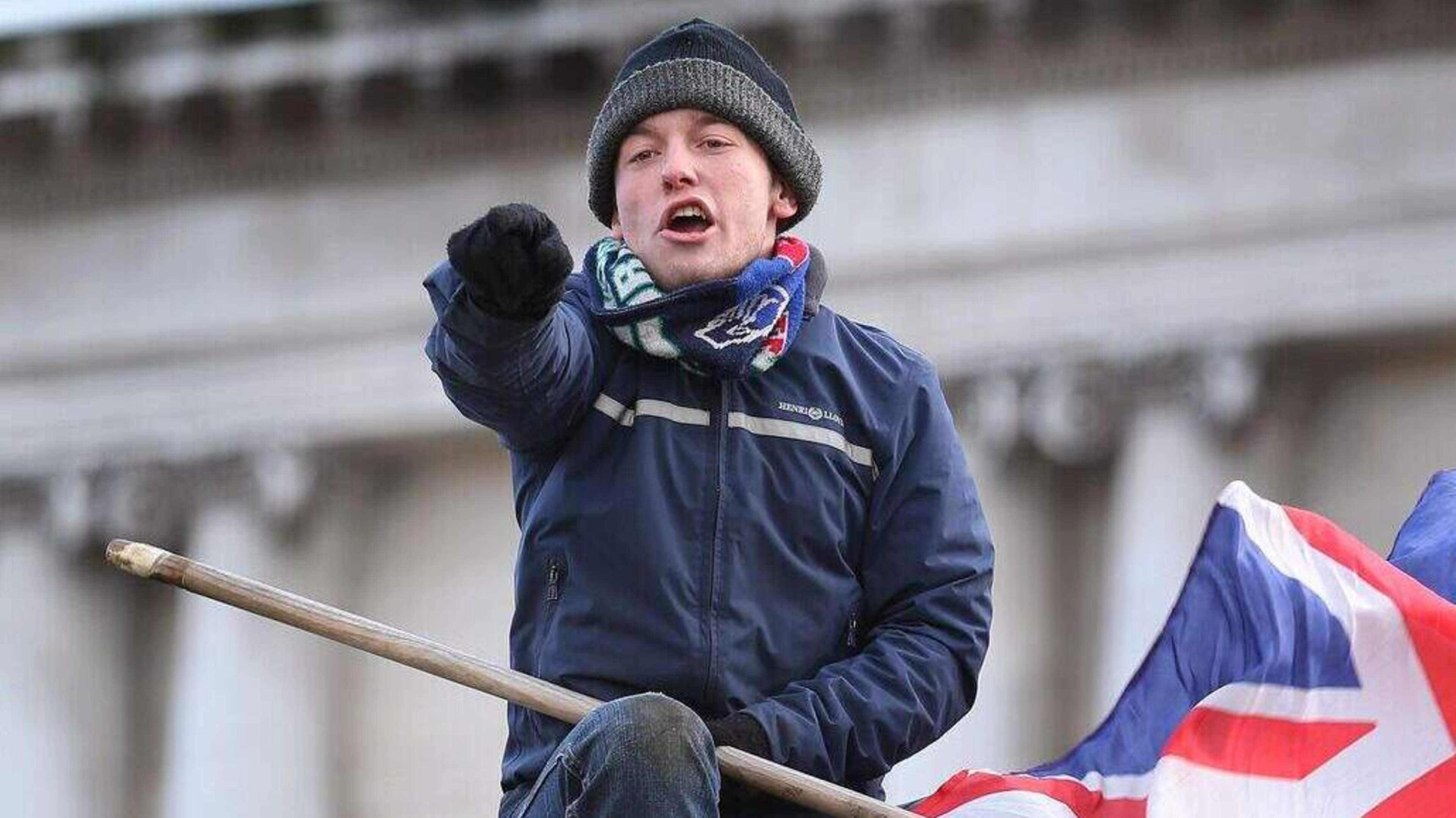 Former flag protester accused of assaulting and harassing leading loyalist 