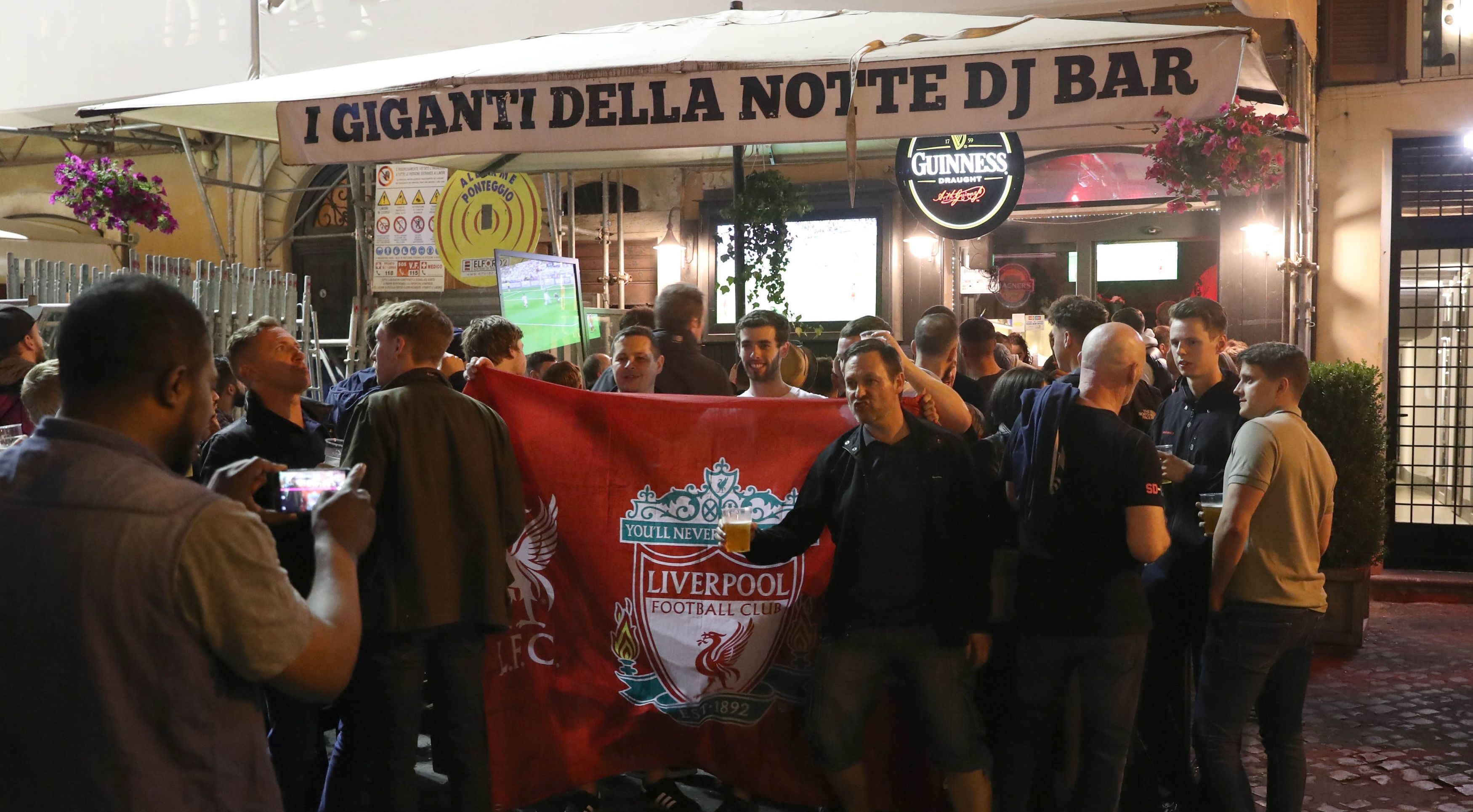 Liverpool fans soak up atmosphere as security bolstered for Roma ...