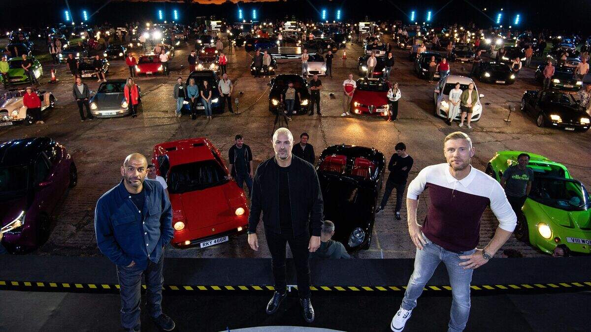Top Gear filmed in front of live drive-in audience at race track ...