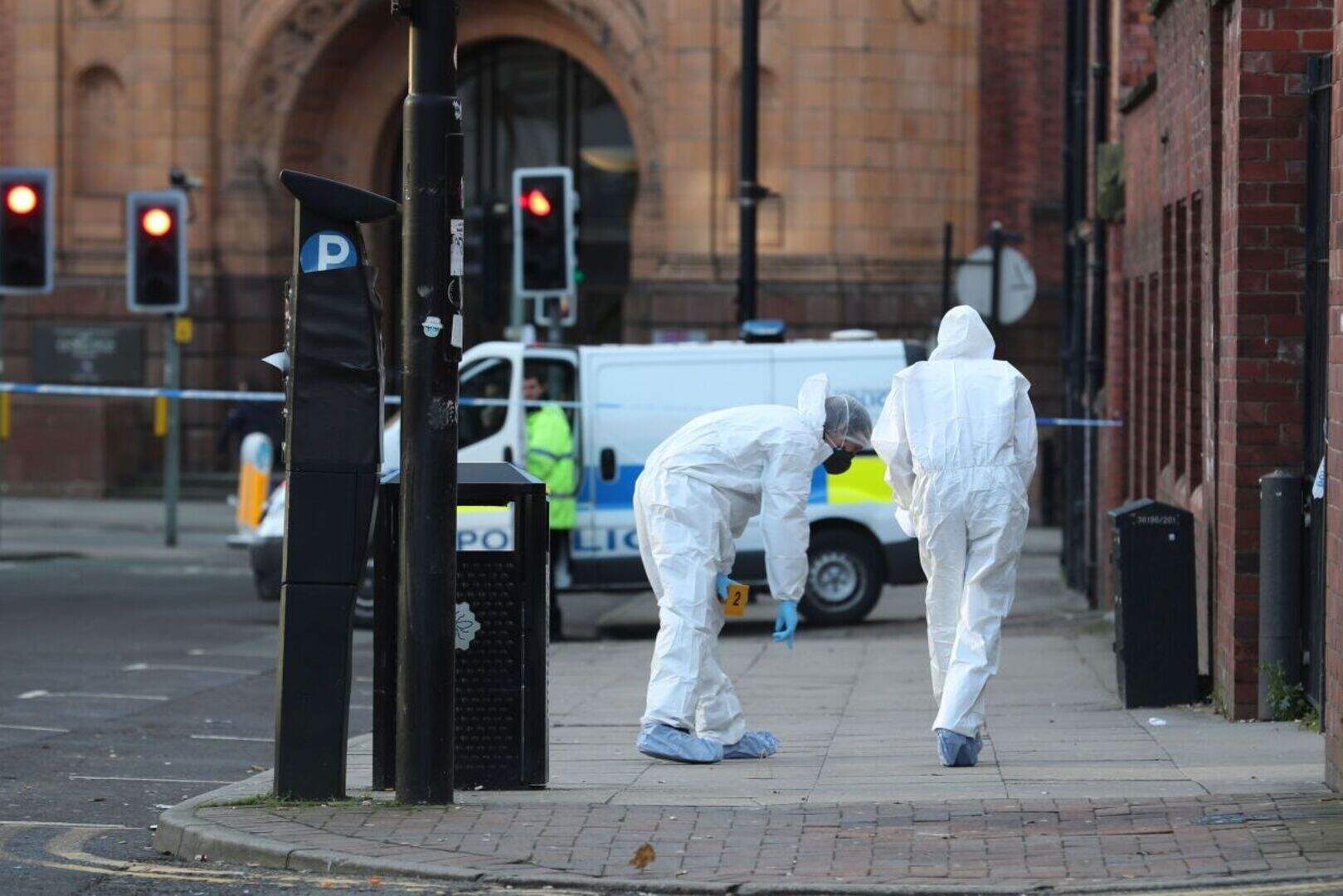 Boy, 17, arrested after two students stabbed outside college campus ...