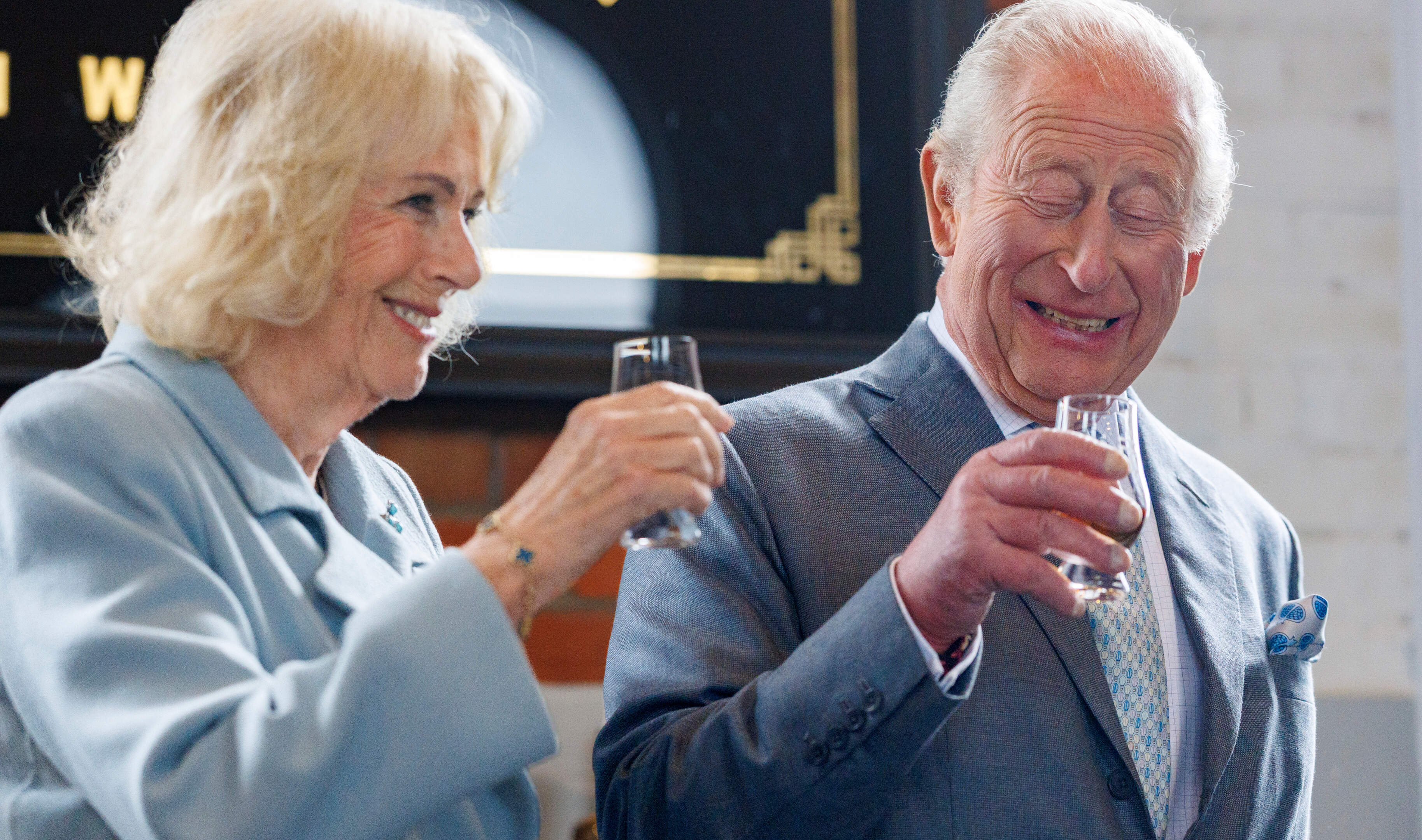 ‘You’re both naturals’: King and Queen sample Belfast’s culture, craic and whiskey on first day of NI visit