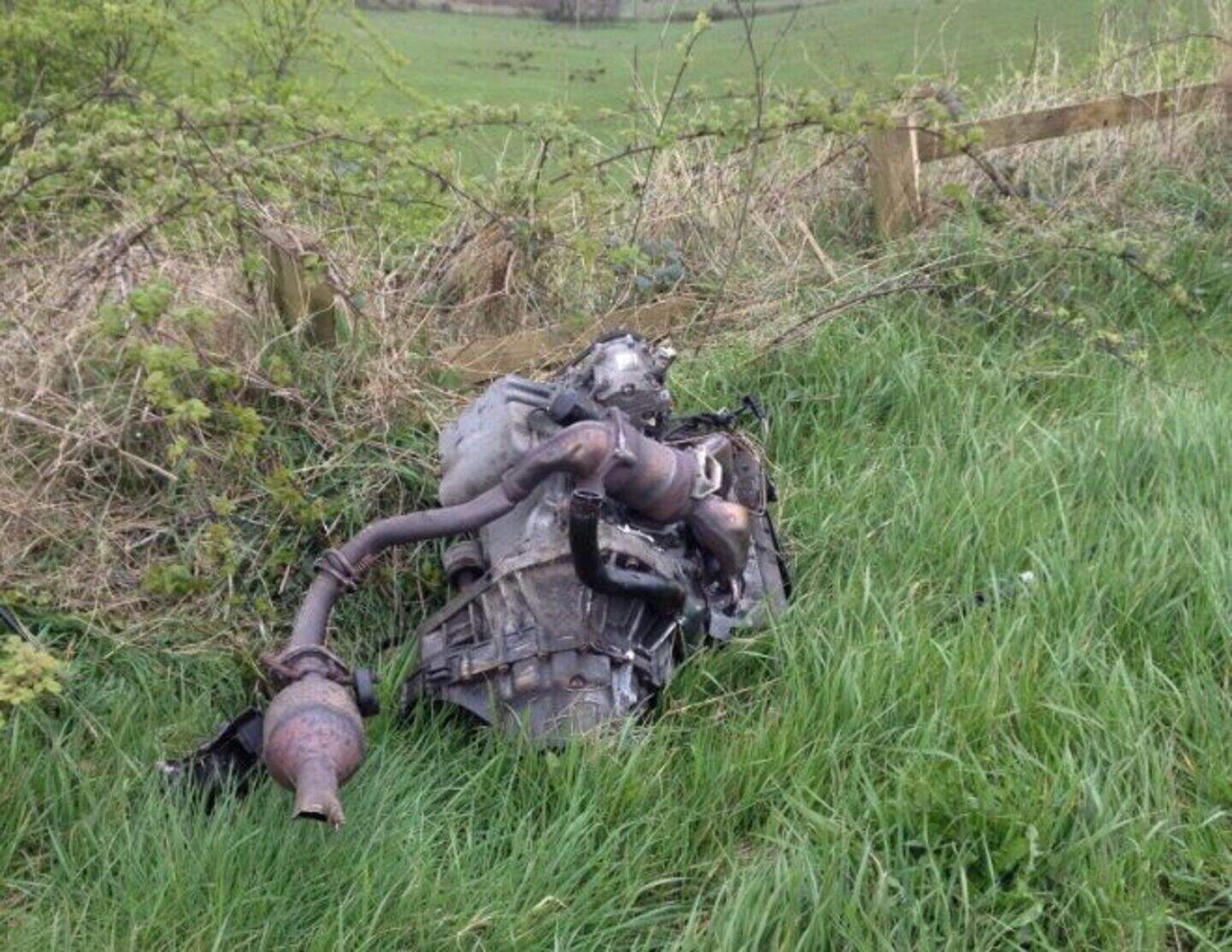 Pictured: Horror crash saw engine torn from vehicle and passengers ...