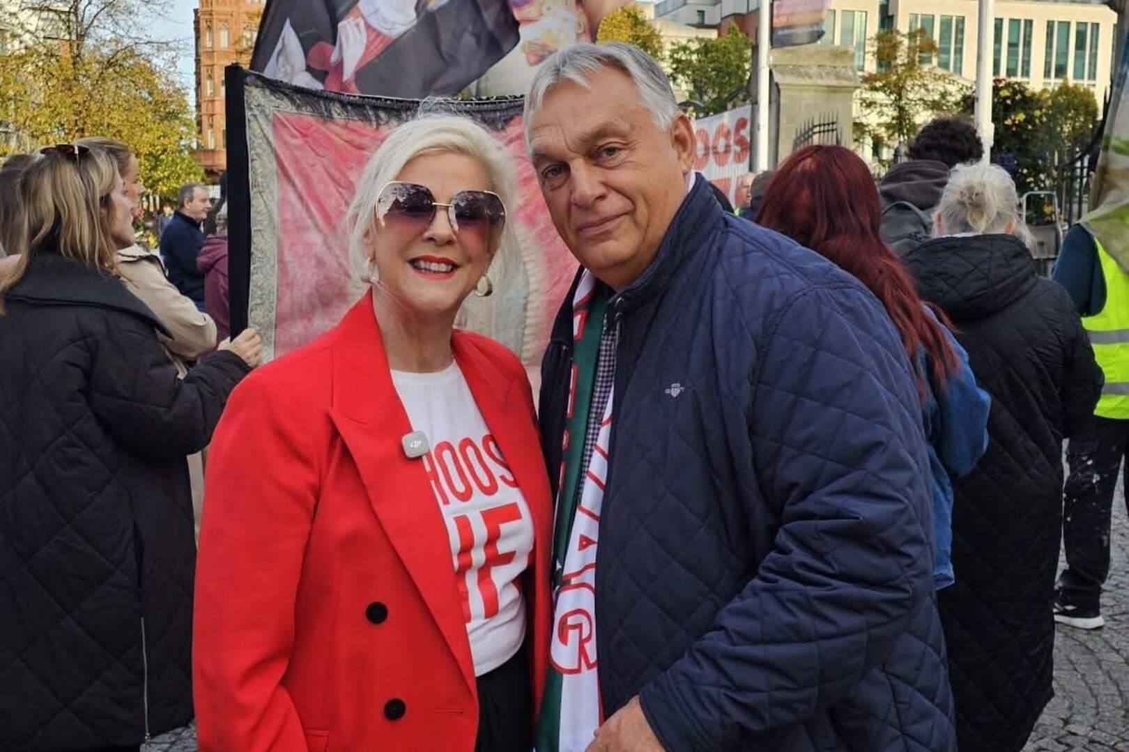 Viktor Orbán attended a protest in Northern Ireland