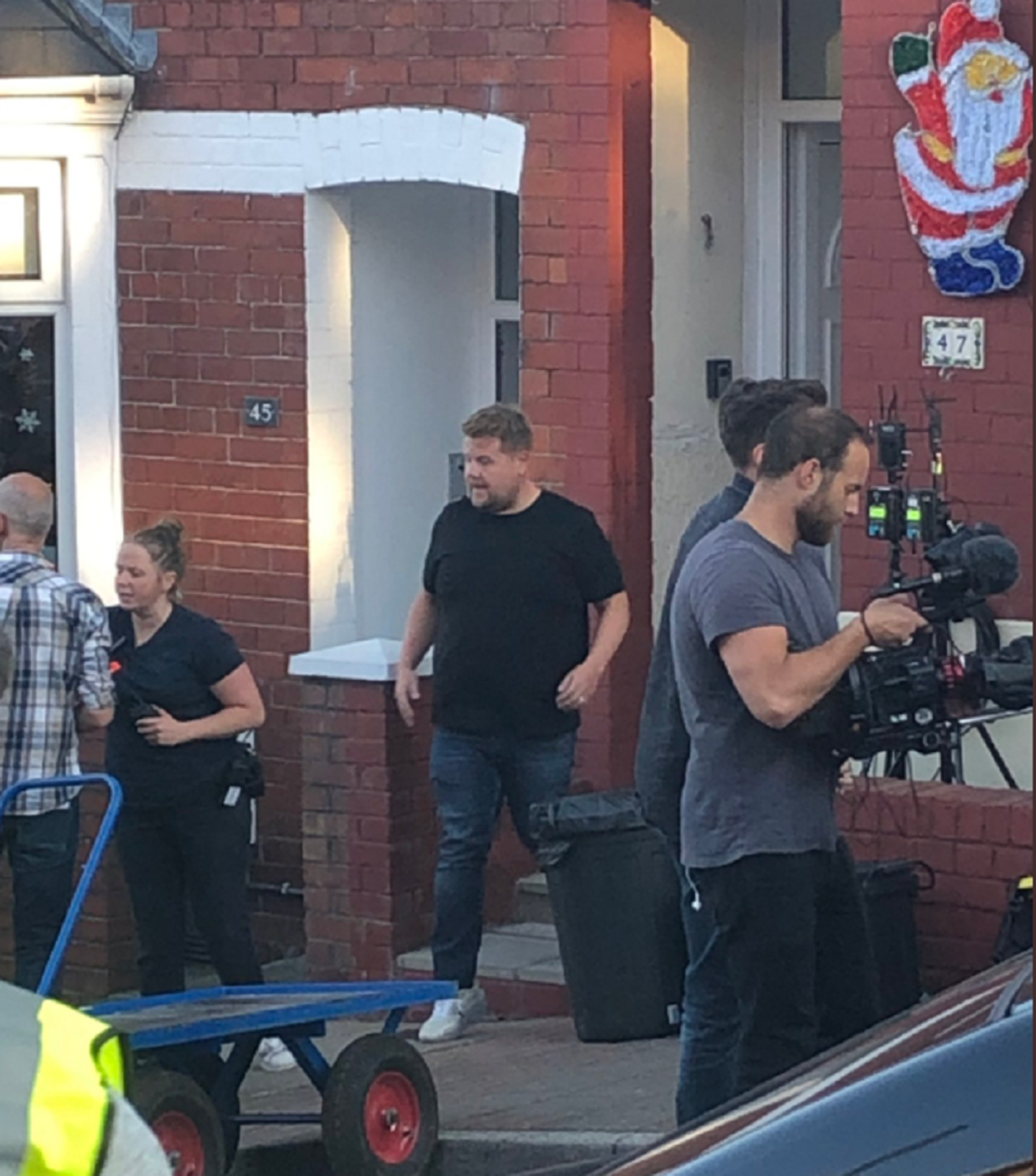 James Corden spotted filming for the Christmas special of Gavin ...
