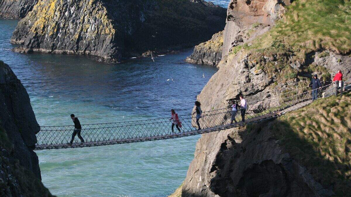 Carrick-a-Rede rope bridge closed due to high winds | Belfast Telegraph