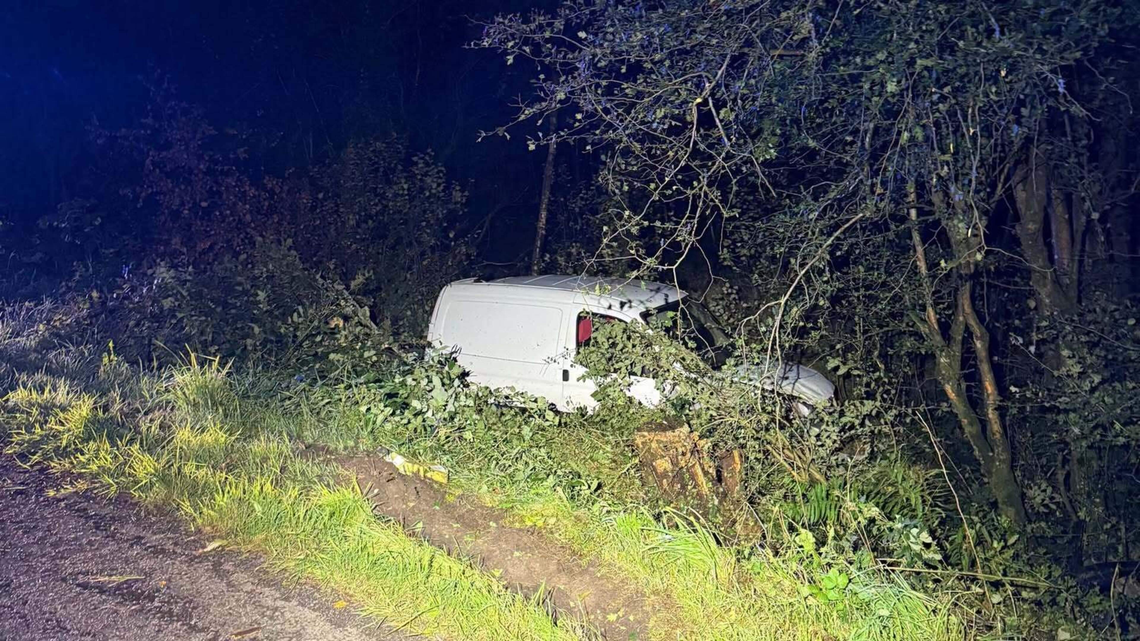 Suspected drunk driver arrested after van ploughs into ditch in Mid Ulster