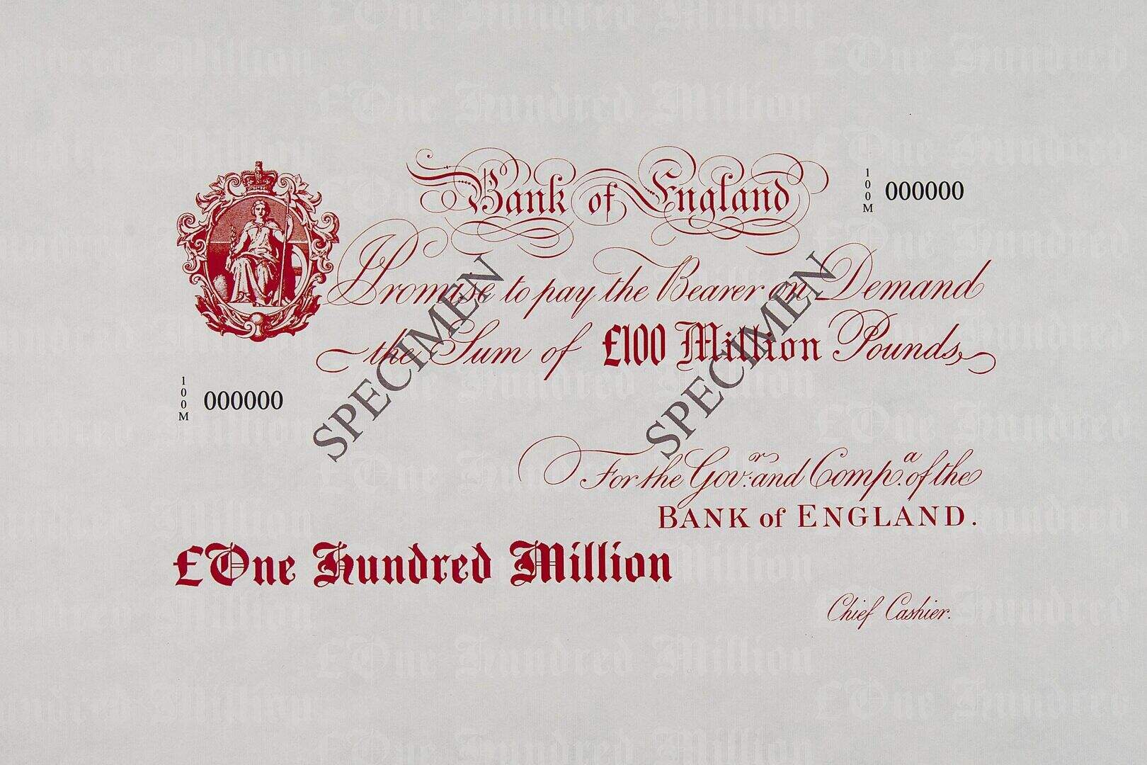 Banknote worth £100m displayed at Bank of England | Belfast Telegraph