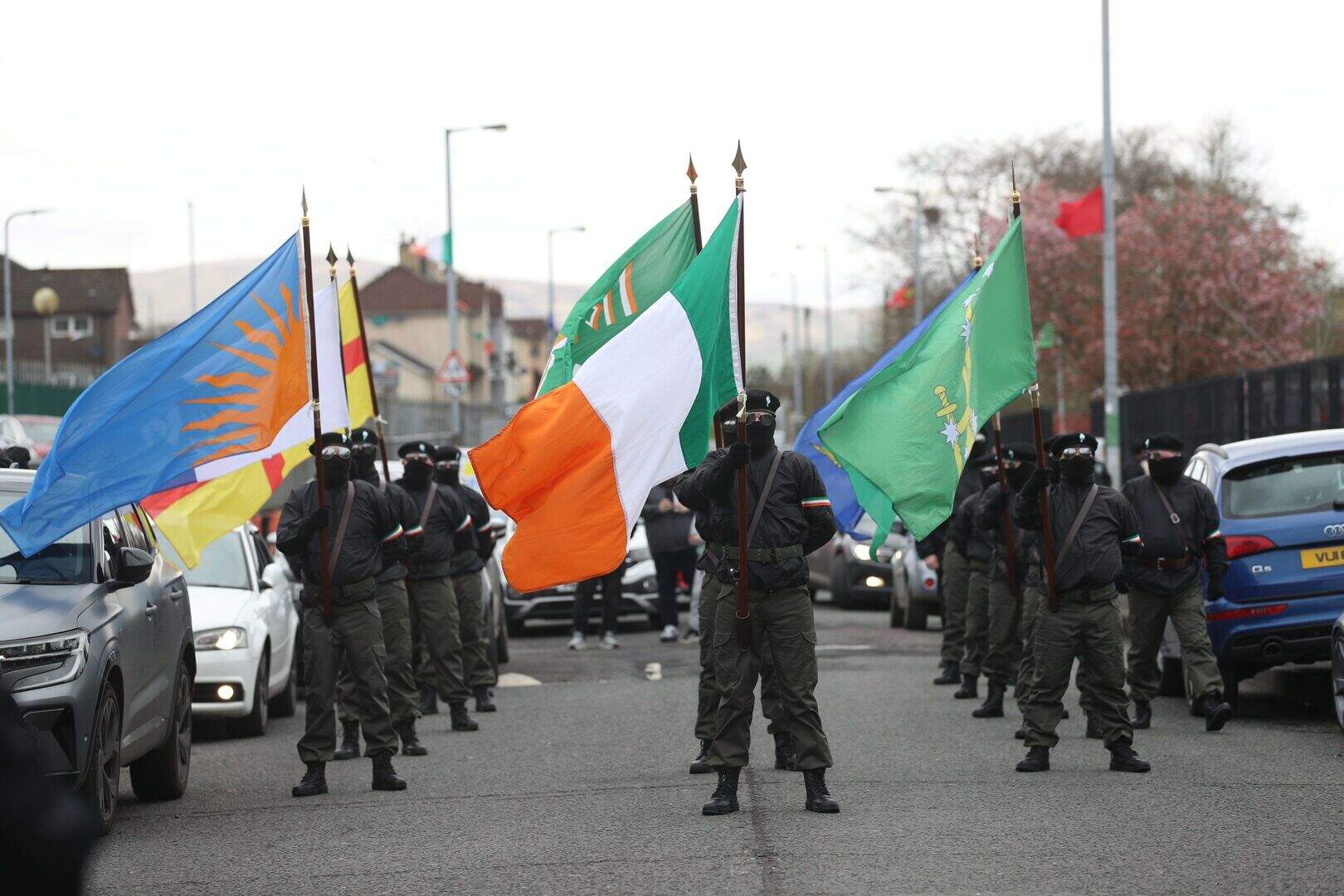 Easter Monday dissident parade in Derry: Petrol bombs thrown at media ...