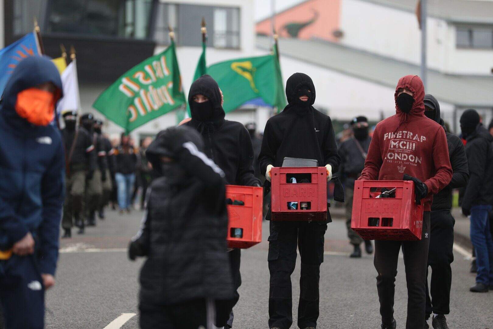 Easter Monday dissident parade in Derry: Petrol bombs thrown at media ...